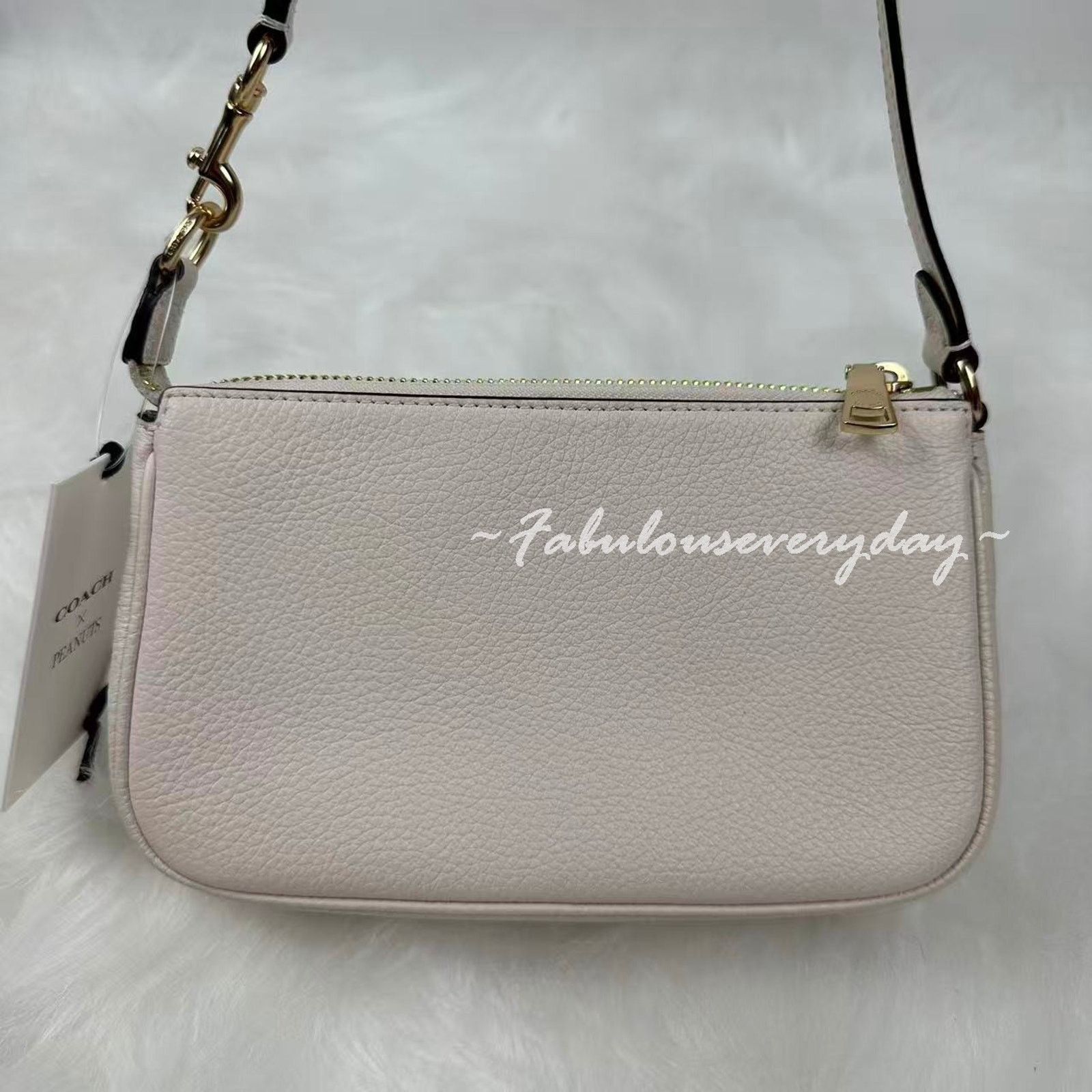 Coach Coach X Peanuts Nolita 19 Shoulder Wristlet Leather Chalk Size ONE SIZE - 3 Thumbnail