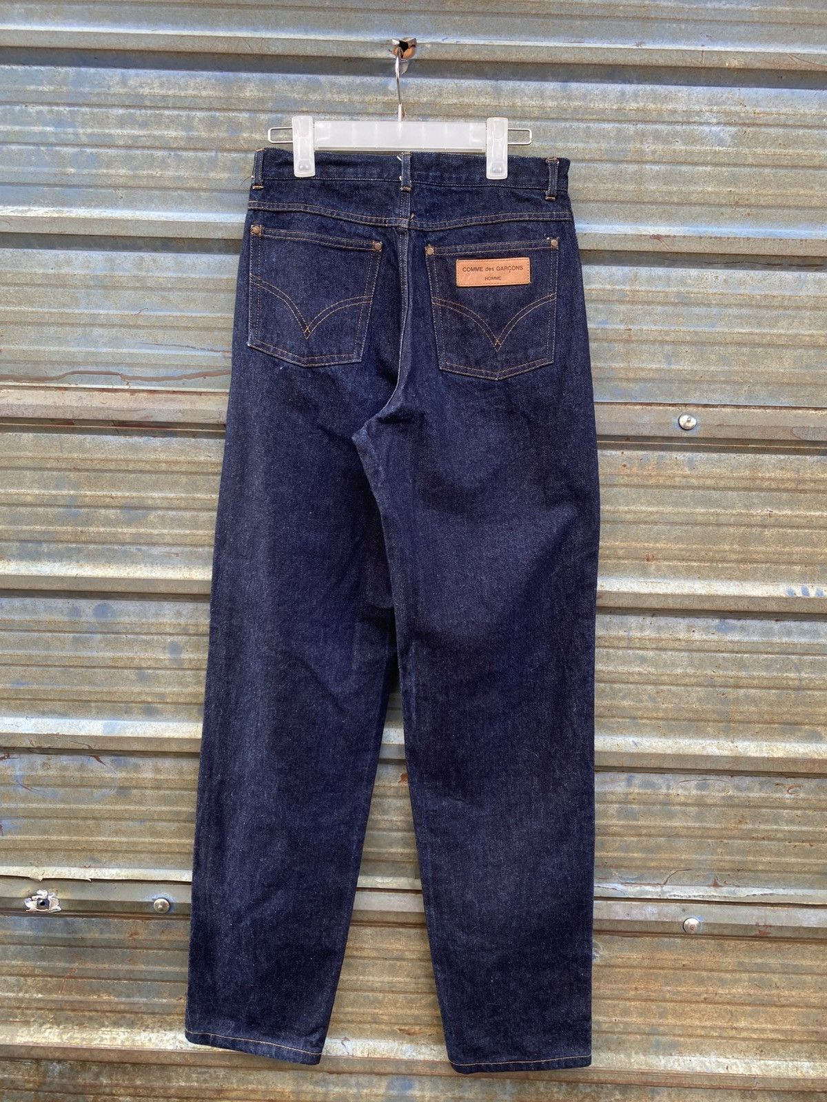Comme des Garcons Homme AD1989 Comme Des Garcons Homme Raw Denim Leather Patch Pants Size US 28 / EU 44 - 1 Thumbnail