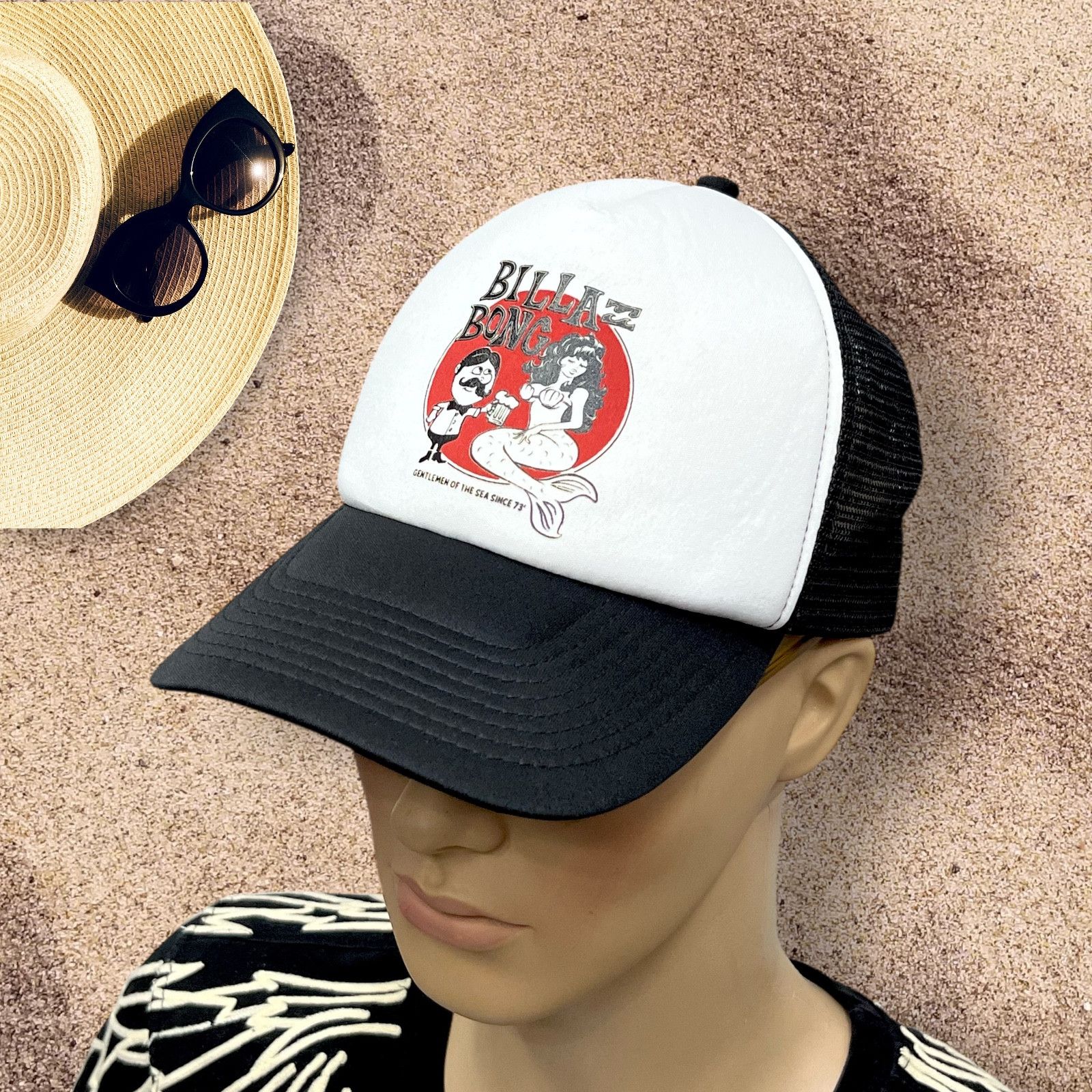 Billabong 🏄🌊BILLABONG GENTLEMEN OF THE SEA SINCE 73’ Y2K Trucker HaT Size ONE SIZE - 2 Thumbnail