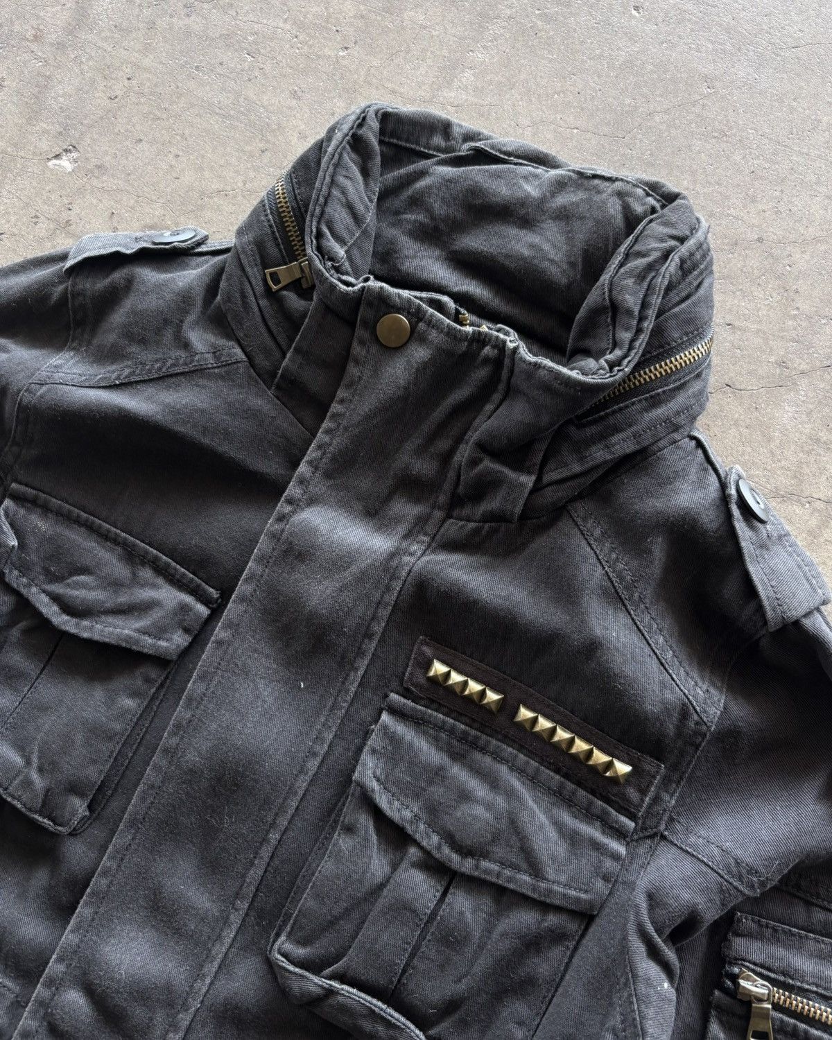 In The Attic In The Attic Punk Faded Black Parkas Military Jacket Size US M / EU 48-50 / 2 - 3 Thumbnail