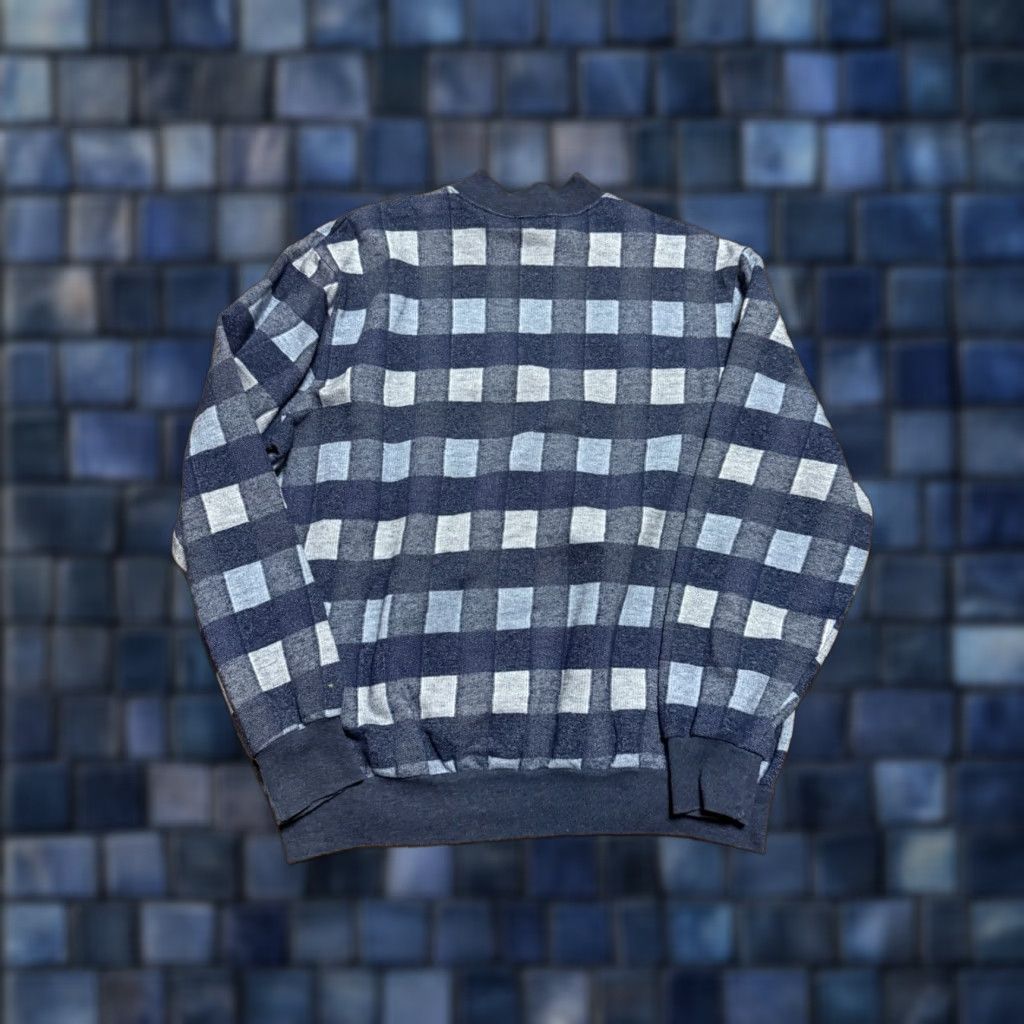 Vintage VINTAGE 80s Checkered Abstract Sweater Mens Small Boxy Blue Pullover Mens XS? Size US S / EU 44-46 / 1 - 1 Thumbnail