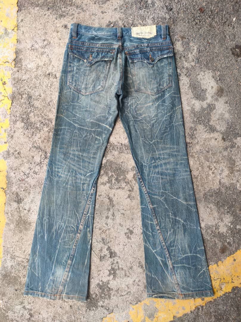Japanese Brand FLARE VINTAGE JAPANESE RIPPEP RUSTY JEANS DENIM PANTS Size US 31 - 8 Thumbnail