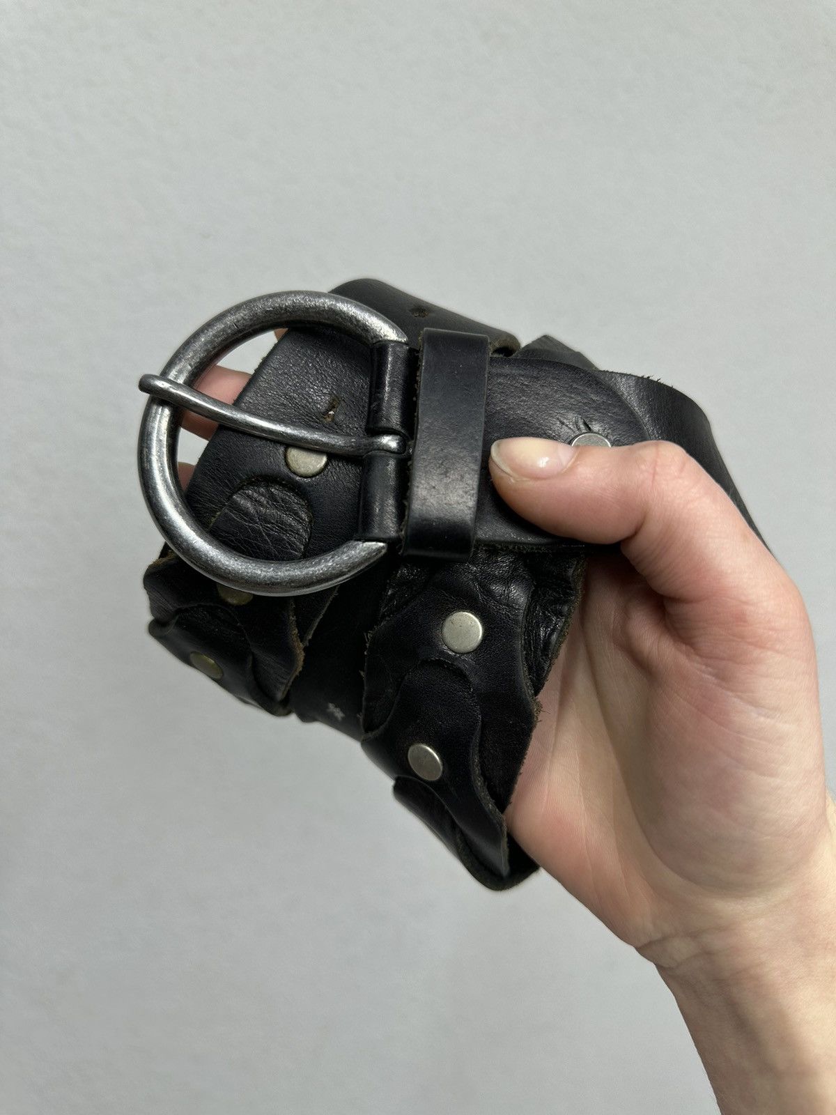 B.B. Simon Vintage Leather Bottega Veneta Belts Y2k Diesel style Rare Size ONE SIZE - 1 Thumbnail