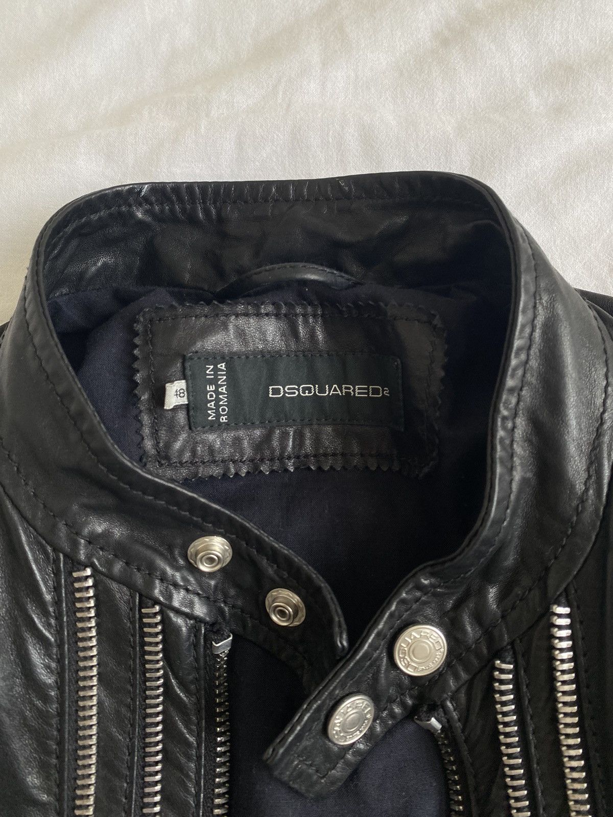 Dsquared2 Dsquared2 leather zip detail jacket Size US M / EU 48-50 / 2 - 2 Thumbnail