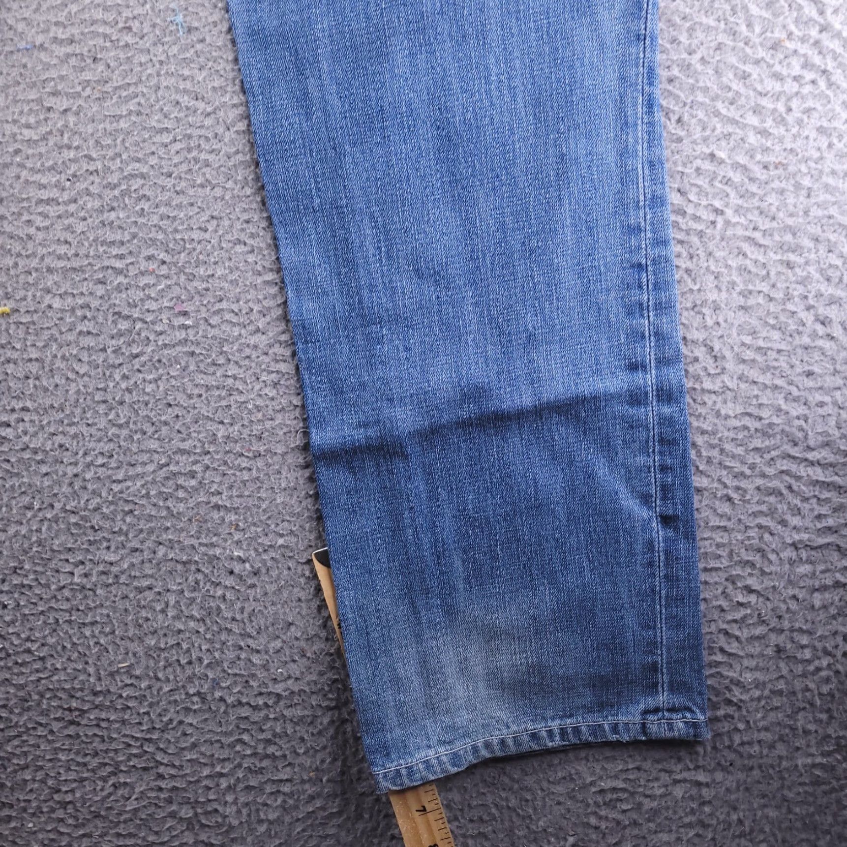 Denime Akoo Jeans Mens 34x33 Blue Denim Straight Fit Jeans Size US 34 / EU 50 - 3 Thumbnail