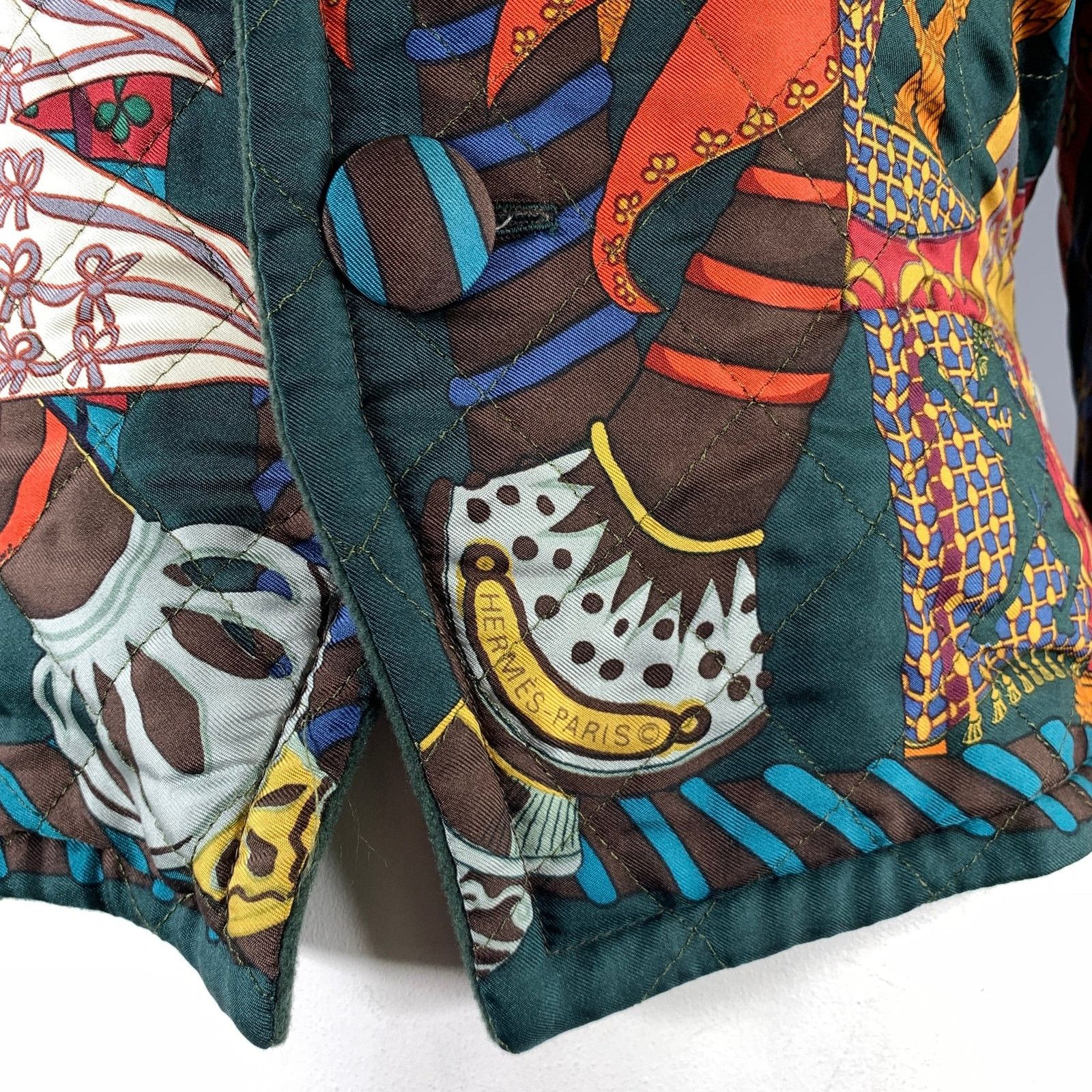 Hermes HERMES Size 12 Multi-Color Cashmere Wool Reversible Jacket Size XL / US 12-14 / IT 48-50 - 3 Thumbnail