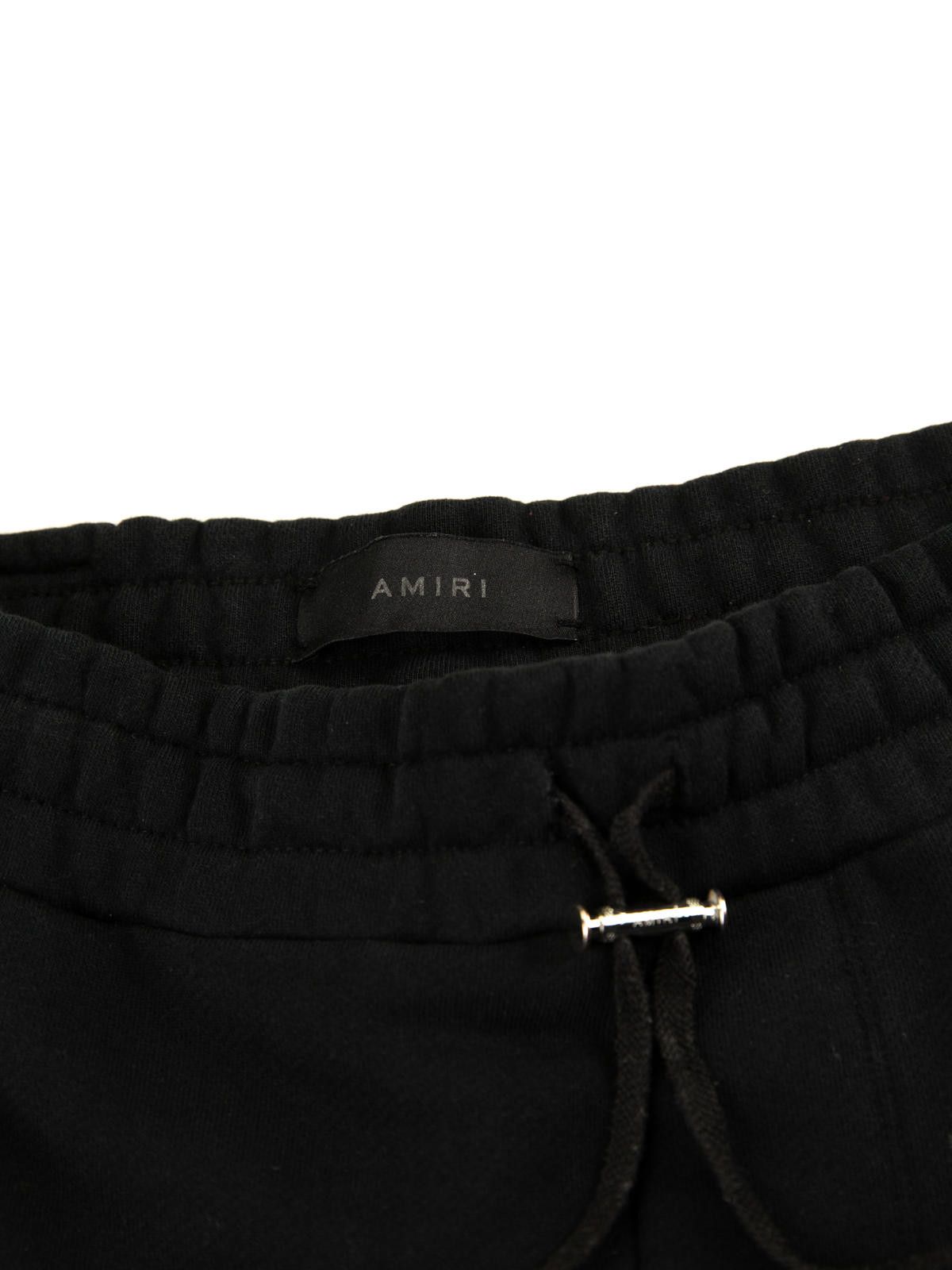 Amiri Amiri Black Cotton Shorts with distressed detailing Size US 34 / EU 50 - 5 Thumbnail