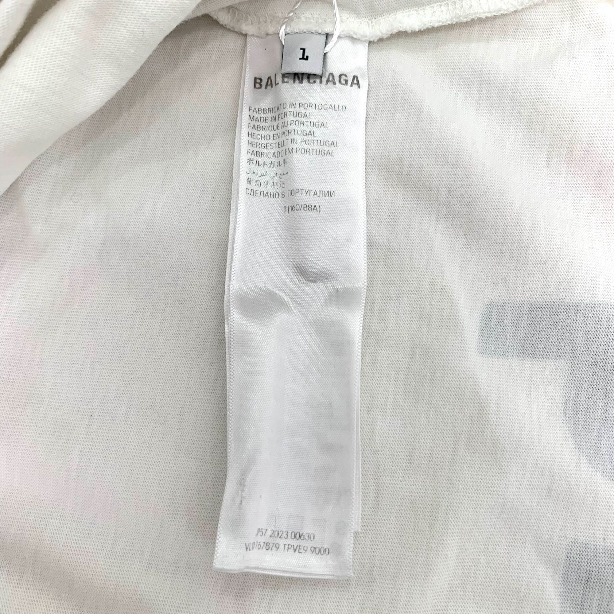 Balenciaga Balenciaga 2023 White Logo Print Cotton Long Sleeve Sweatshi Size L / US 10 / IT 46 - 4 Thumbnail