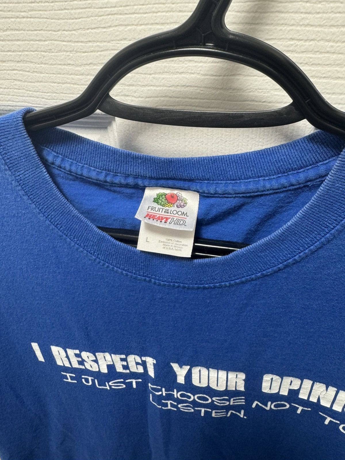Fruit Of The Loom × Vintage Fruit of the Loom I Respect Your Opinion Funny Humor Quote Size US L / EU 52-54 / 3 - 3 Thumbnail