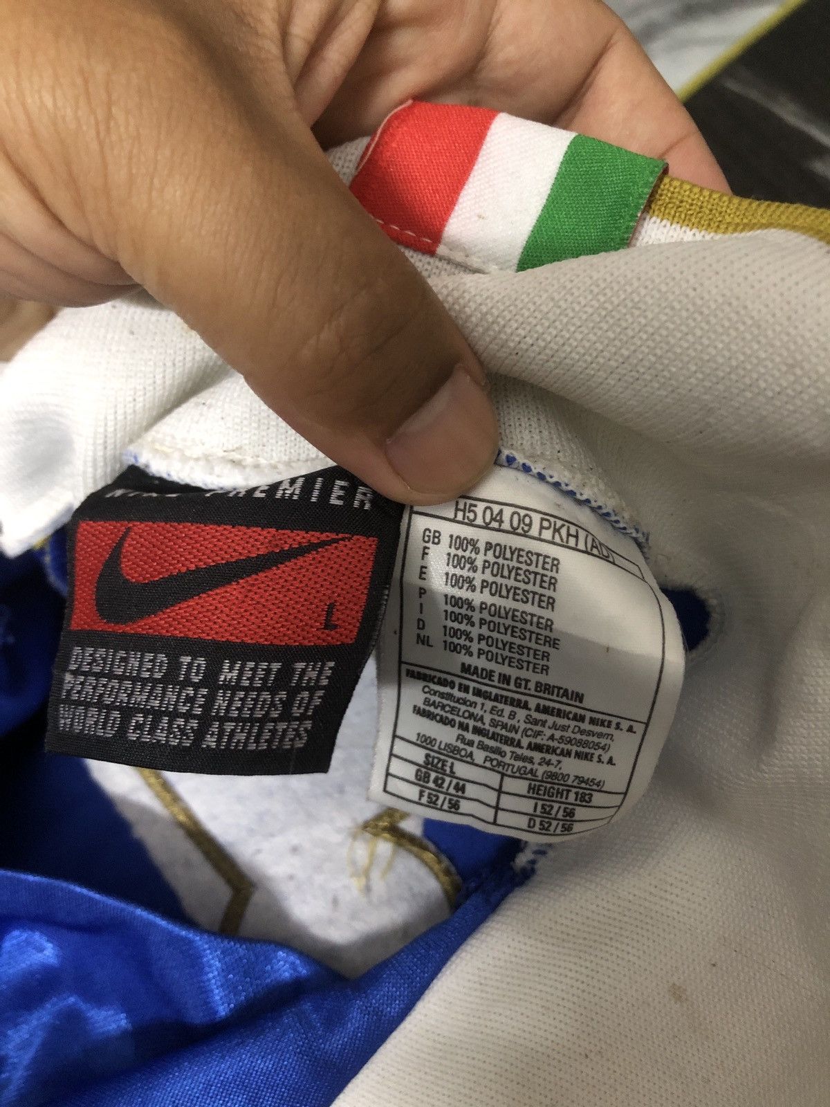 Nike Vintage Sample Italy Jersey Size US L / EU 52-54 / 3 - 5 Thumbnail