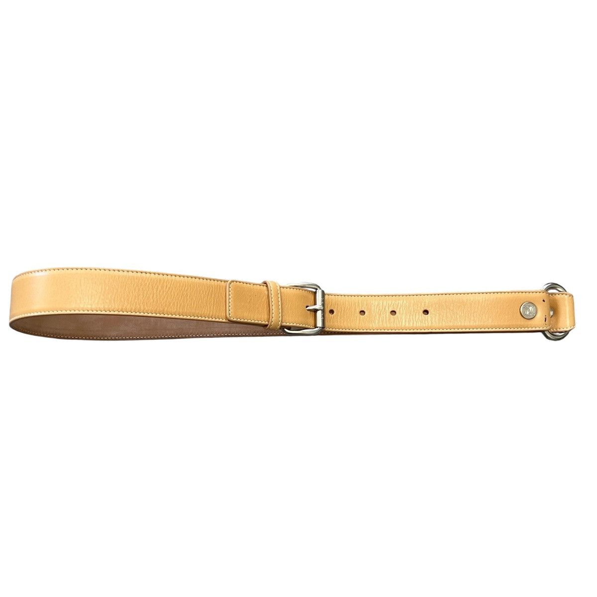 Celine CELINE Triomphe Leather Belt in Natural Tan Size 30 - 3 Thumbnail