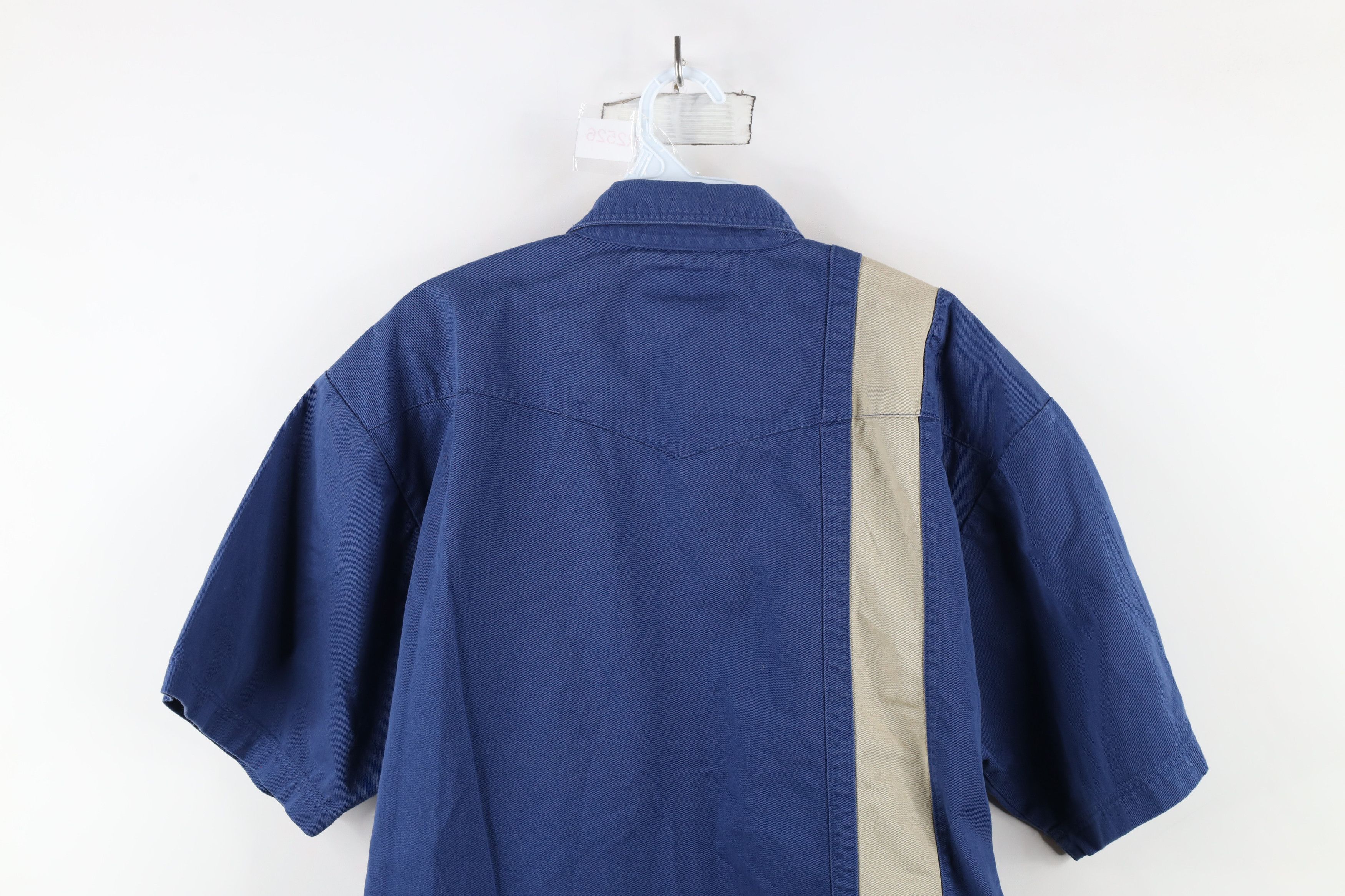 Vintage × Wrangler Vintage 90s Wrangler Block Cotton Twill Button Down Shirt Size US L / EU 52-54 / 3 - 9 Thumbnail