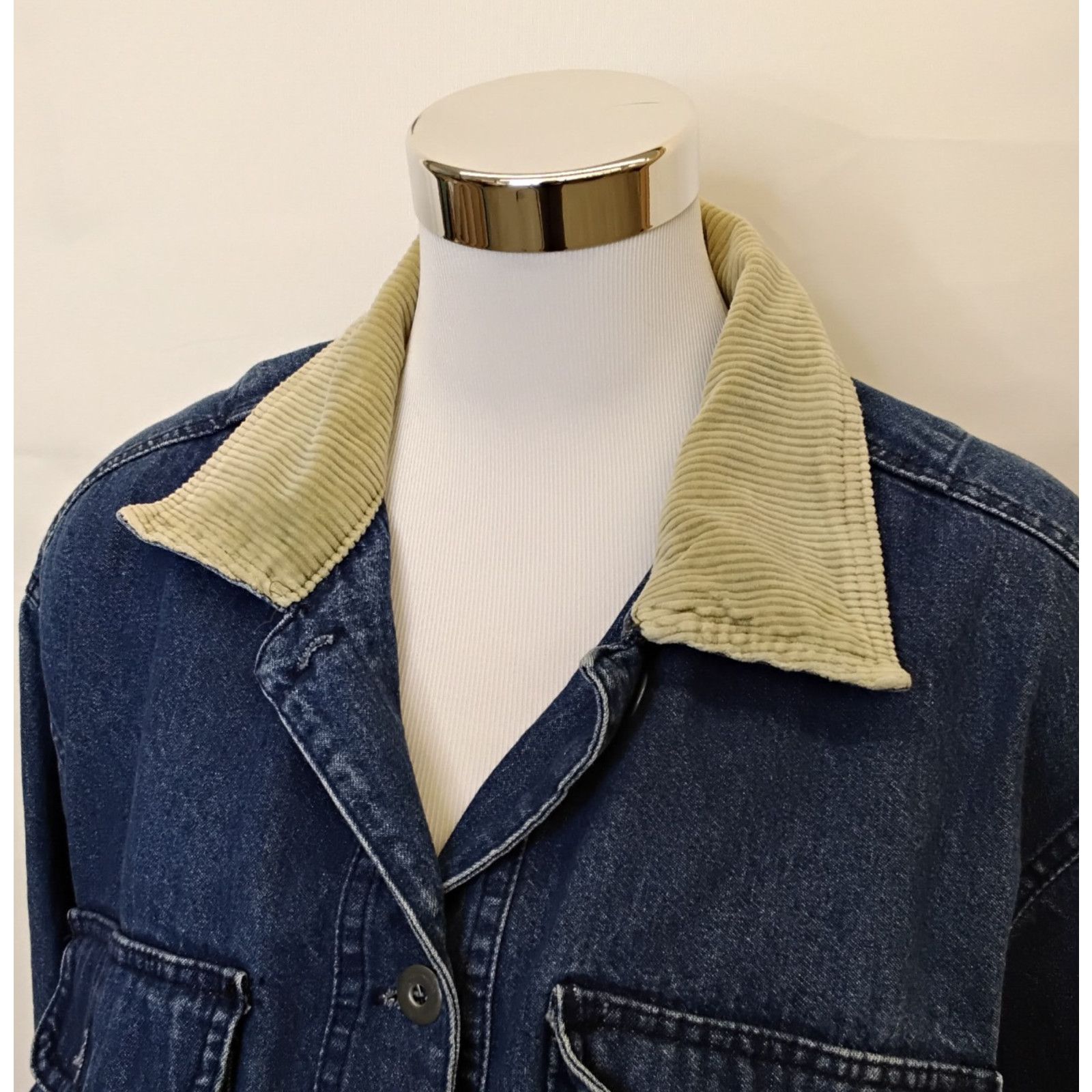 Other French Navy Chore Coat Denim Jacket Women's L VTG USA Size L / US 10 / IT 46 - 4 Thumbnail