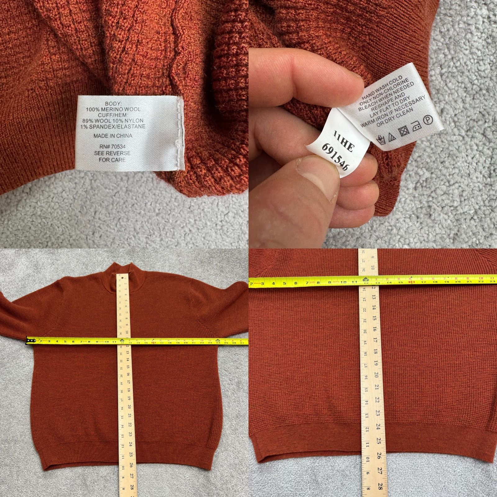 Orvis VINTAGE Orvis Wool Waffle Knit Henley Sweater Men's 2XL Fall Winter Brown Classic Outdoor Size US XXL / EU 58 / 5 - 8 Thumbnail