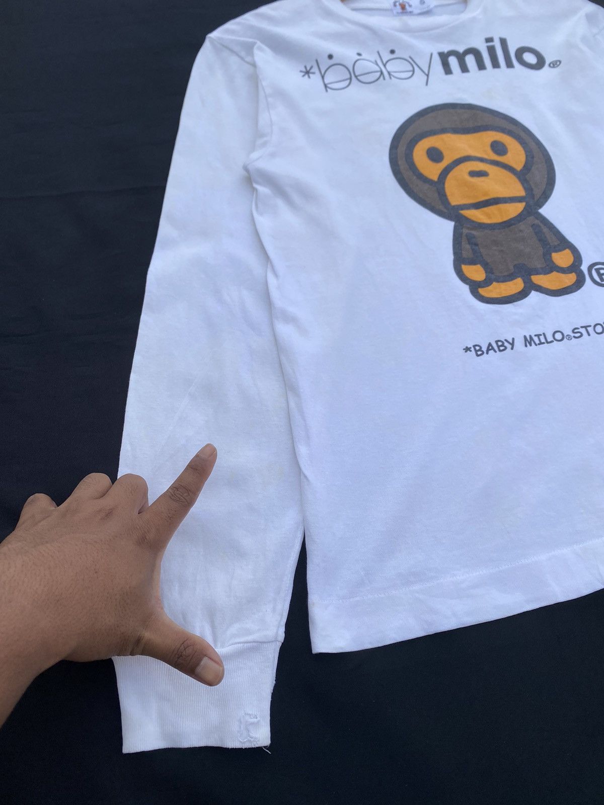 Bape Rare Vintage Baby Milo by BAPE Longsleeve Tshirt Size US S / EU 44-46 / 1 - 19 Thumbnail