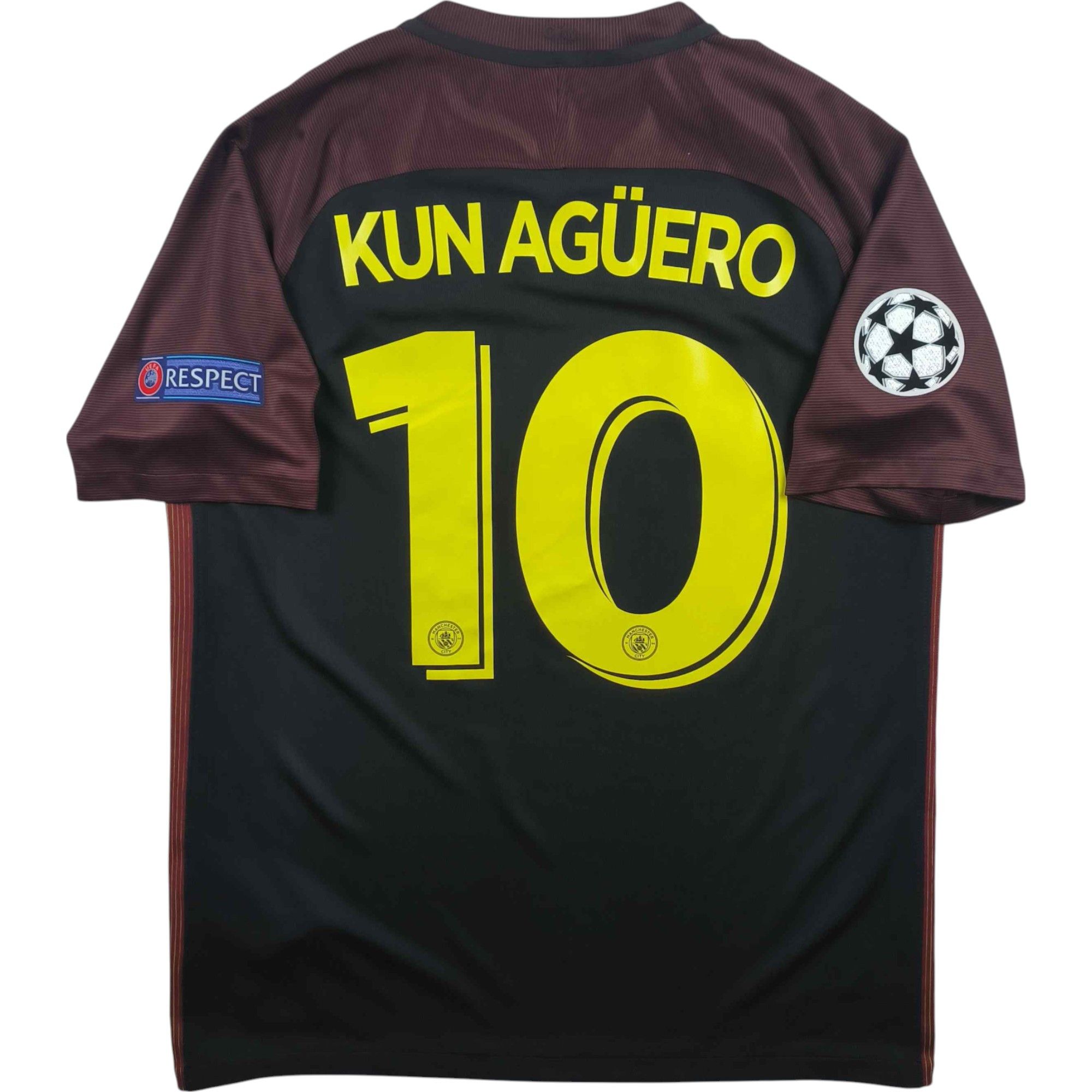 Manchester City 16-17 away UCL Kun Agüero football jersey L