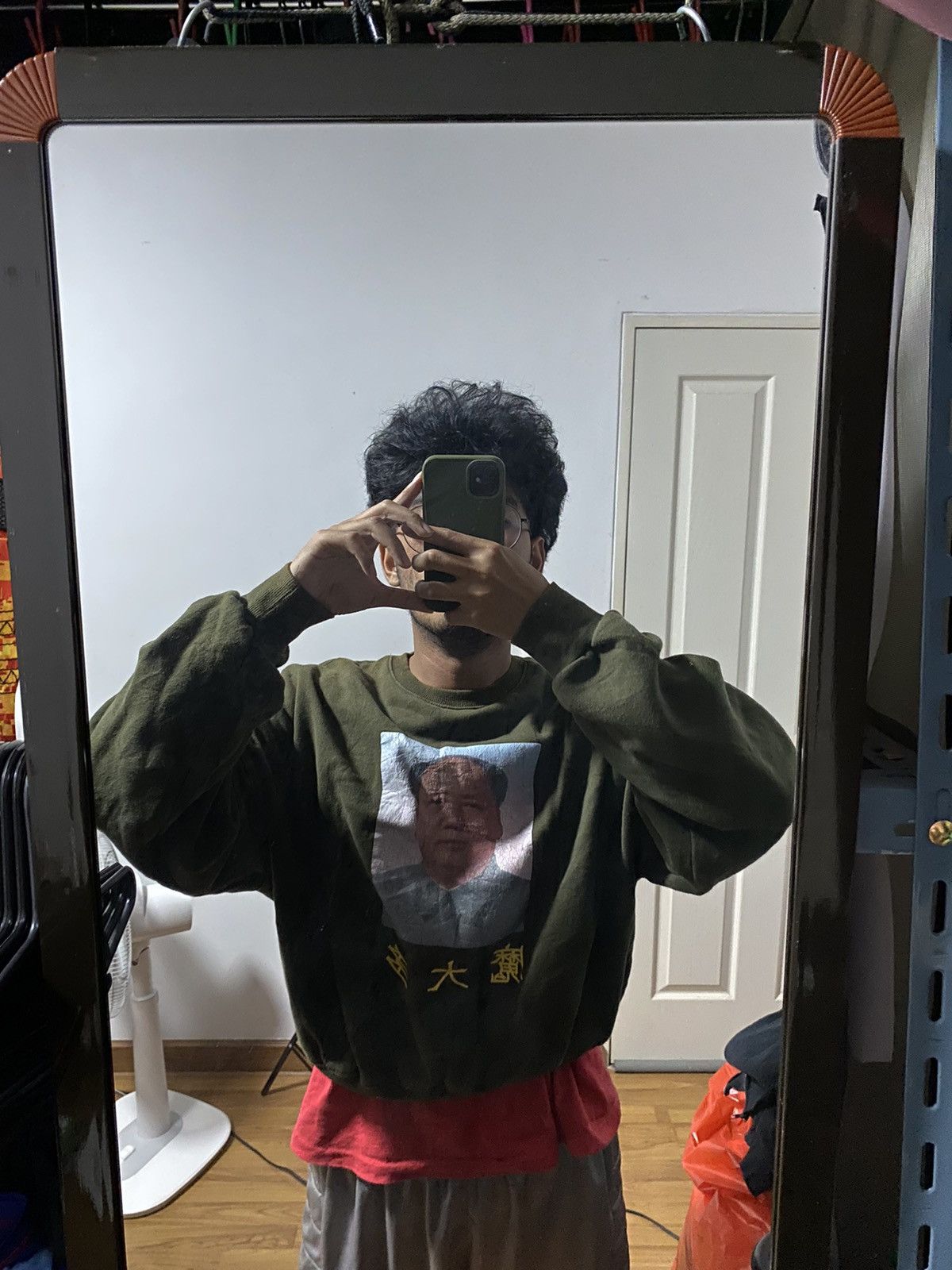 Vintage Rare Mao Zedong Cropped Sweatshirt Size US XL / EU 56 / 4 - 4 Thumbnail