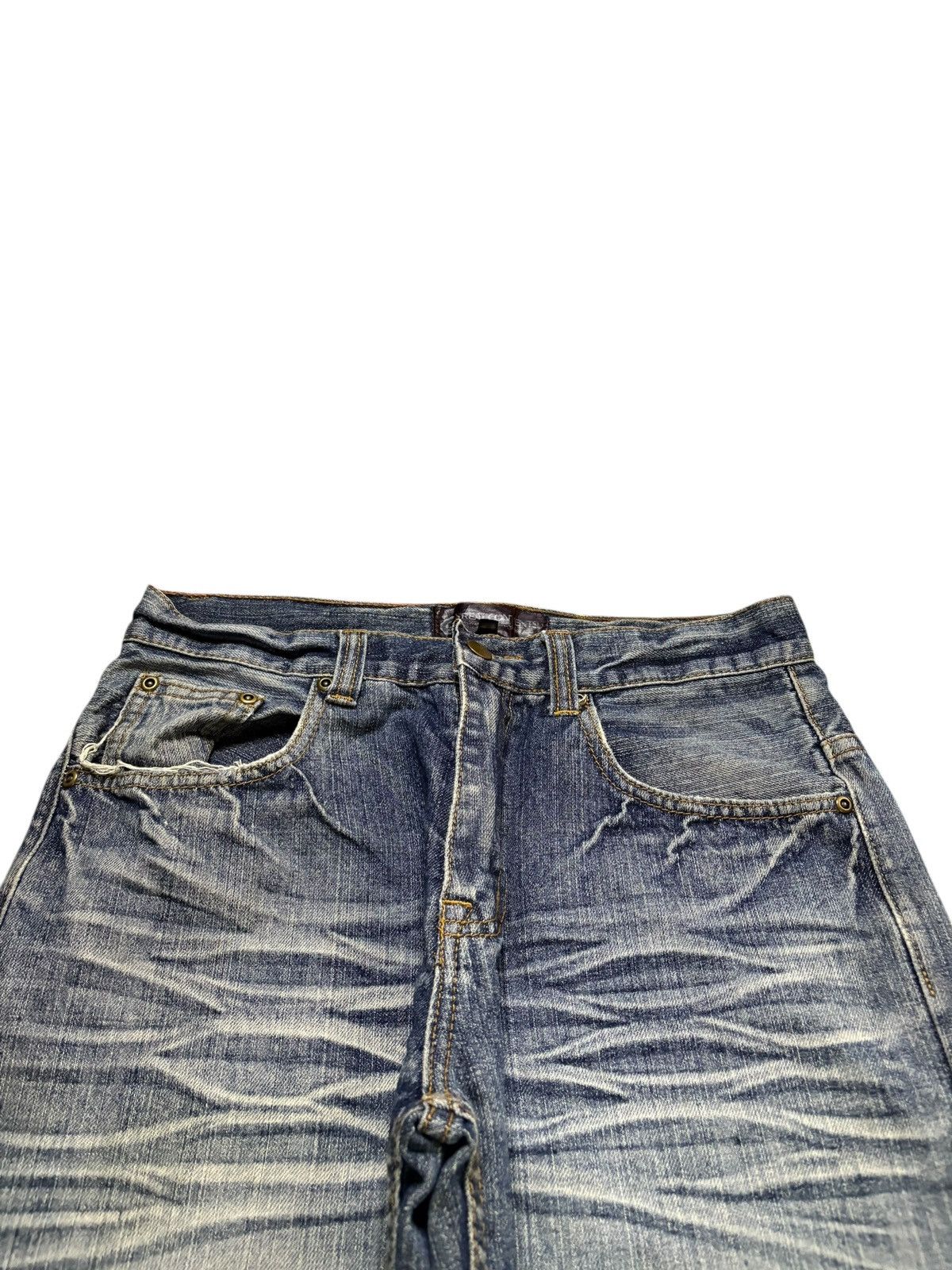 Japanese Brand Vintage Japanese Brand Mud Wash Distressed Loose Baggy Jeans Size US 30 / EU 46 - 4 Thumbnail