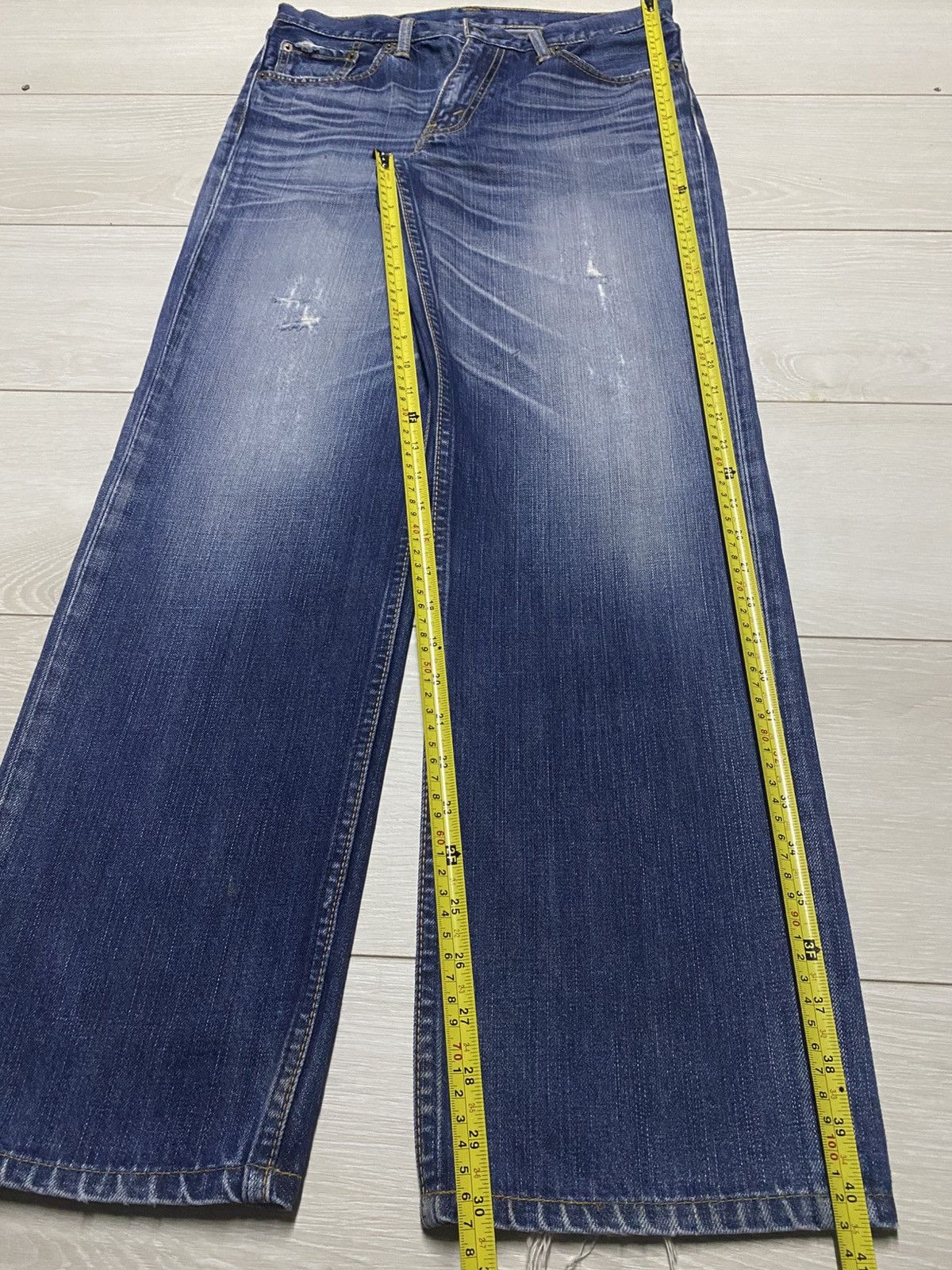 Levi's Vintage Levis 702 Blue Wash Distressed Loose Jeans Size US 31 - 14 Thumbnail