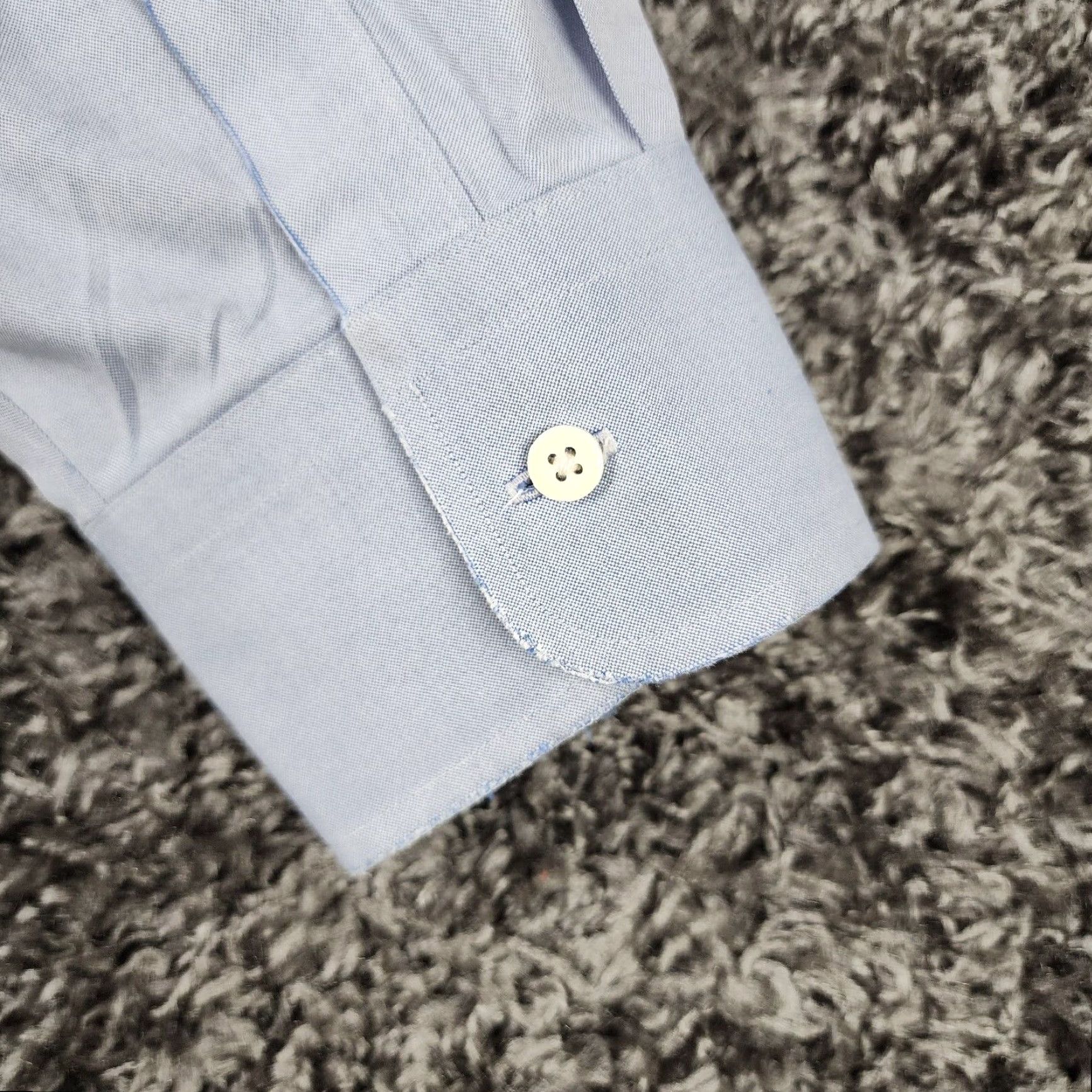 Nordstrom Nordstrom Dress Shirt Blue Long Sleeve Button-Down 16.5 Adult Mens Size 42R - 7 Thumbnail