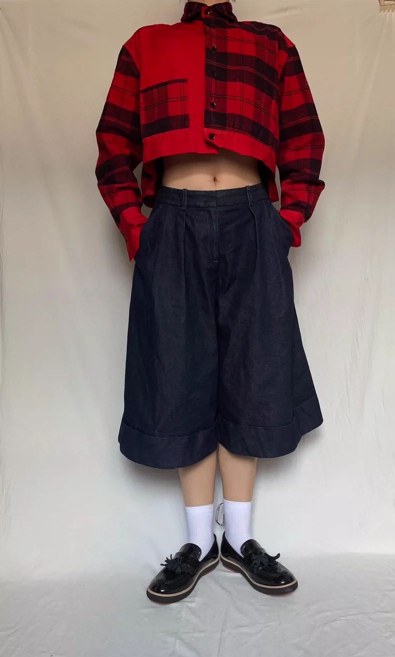 Y's Y's Black Plaid Jacket Size ONE SIZE - 1 Thumbnail