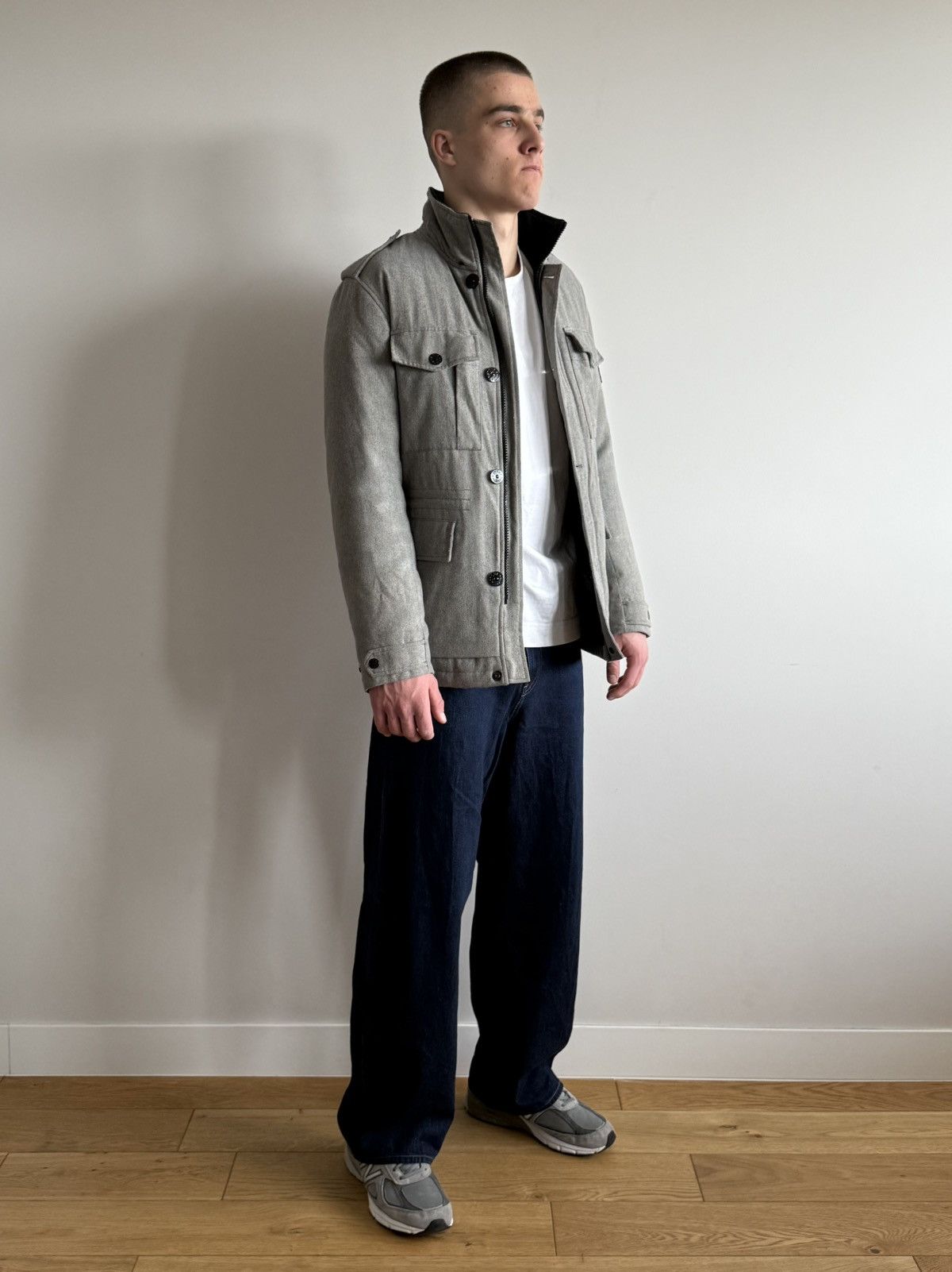 Stone Island Stone Island Grey Ice Jacket Wool Blend Men’s Medium Size Size US M / EU 48-50 / 2 - 6 Thumbnail