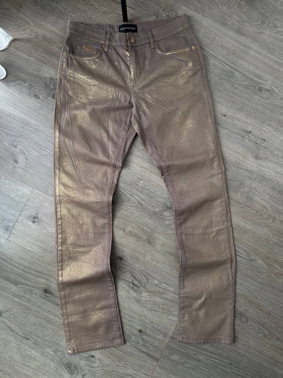 Vintage × Zadig & Voltaire Vintage Zadig&Voltaire Deluxe Gold Womens Pants Size 30" / US 8 / IT 44 - 1 Thumbnail