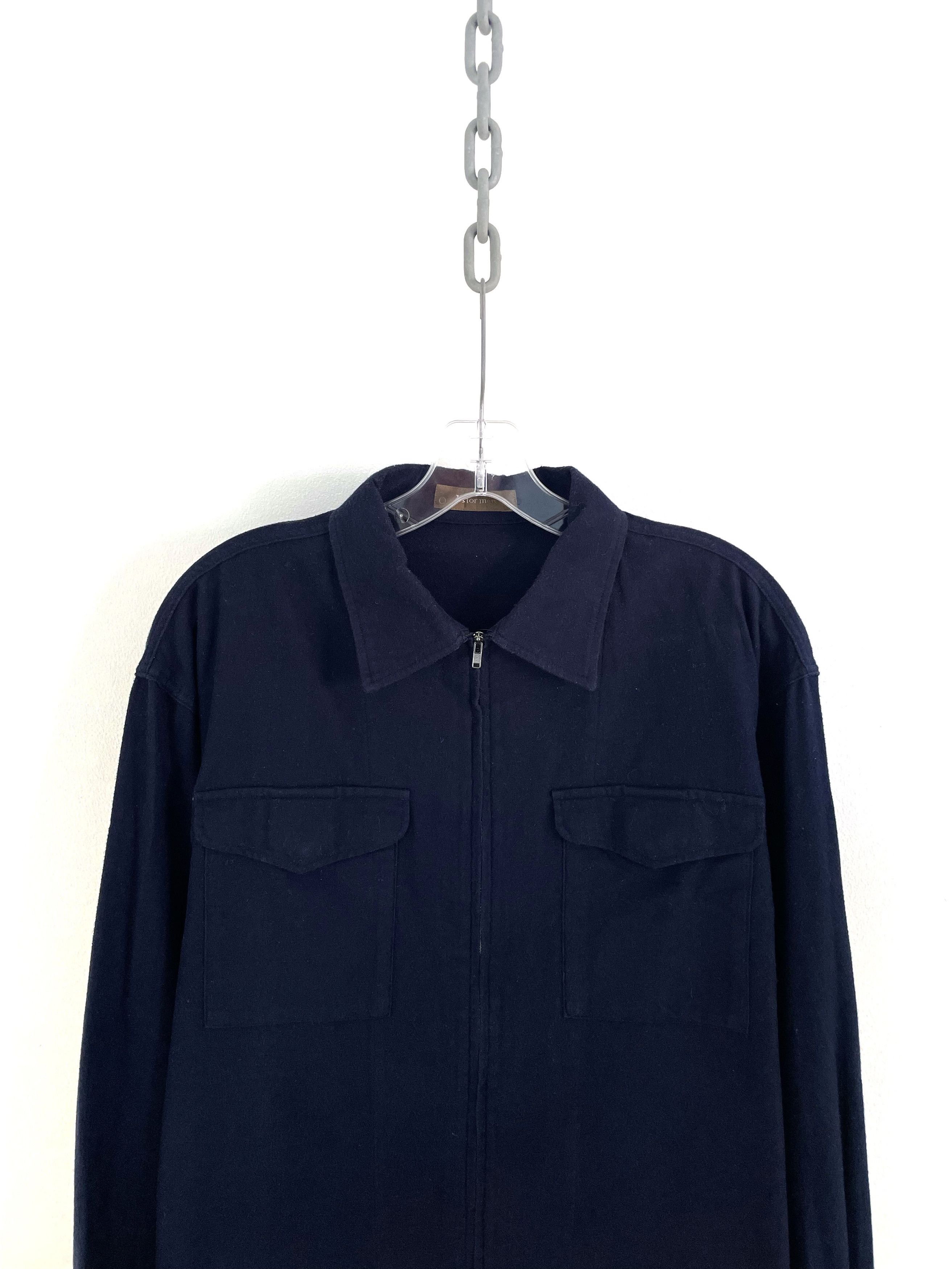 Yohji Yamamoto Brushed Cotton Cargo Zip Shirt Size US L / EU 52-54 / 3 - 4 Thumbnail