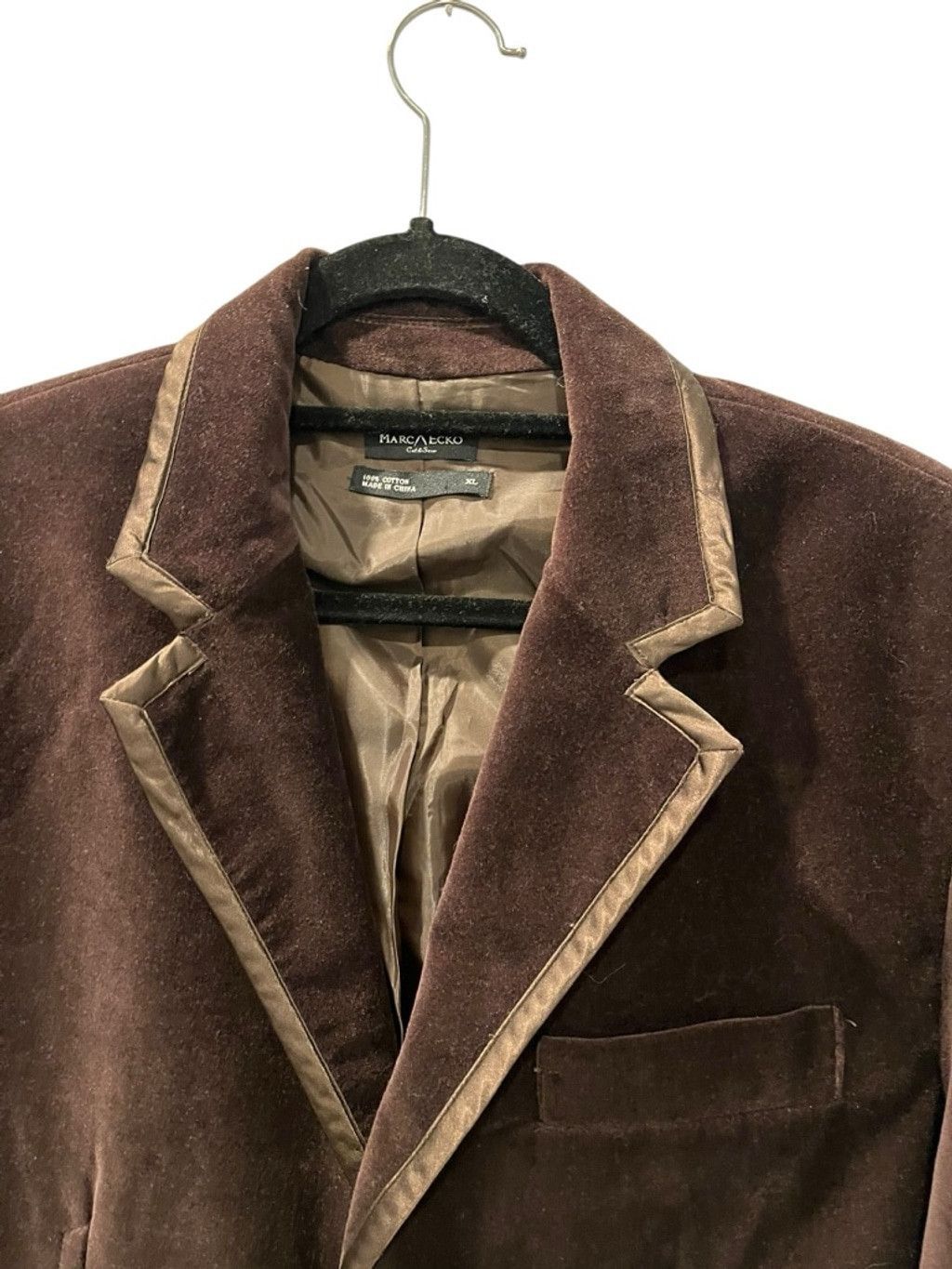 Marc Ecko Vintage Marc Ecko Velvet Cut & Sew Brown Blazer Size XL Size 48R - 3 Thumbnail