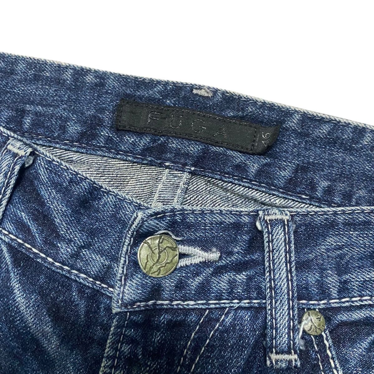 GOSTAR DE FUGA Gostar De Fuga Whiskers Denim Distressed Jeans Size US 33 - 6 Thumbnail