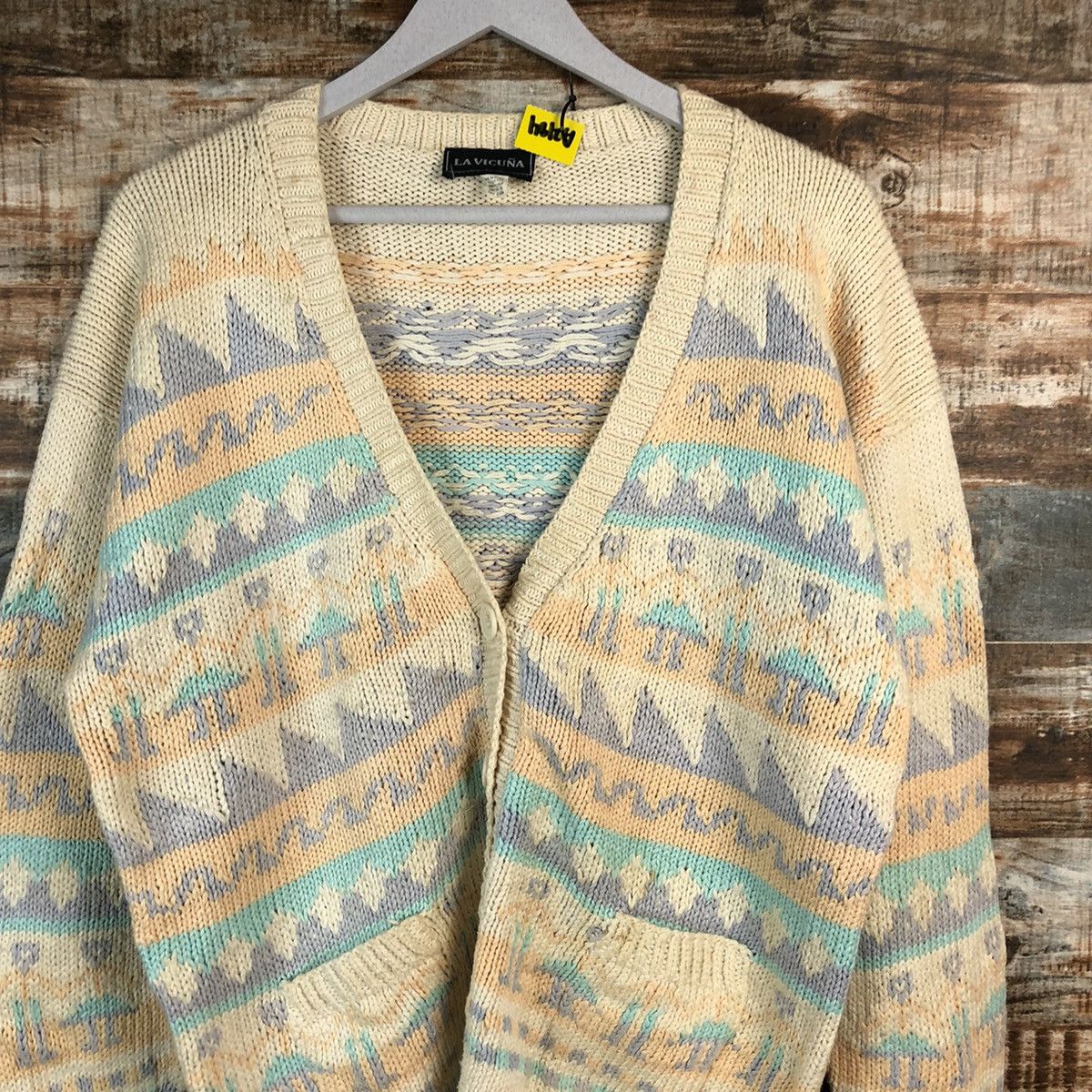 Homespun Knitwear D La vicuna Yellow Cardigan Knitwear #A2184 Size US M / EU 48-50 / 2 - 5 Thumbnail