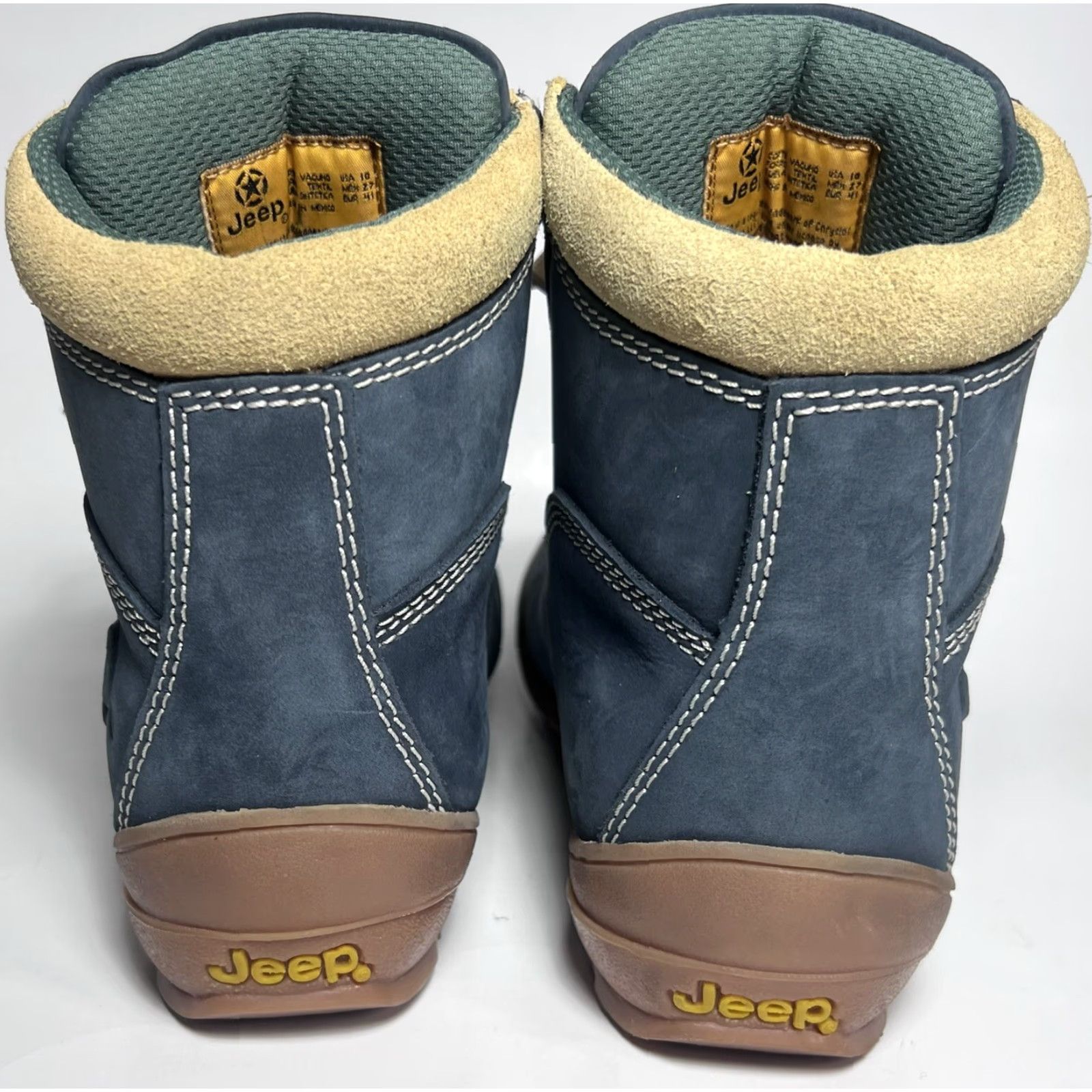 Jeep Nice! Jeep Boots Womens Leather Ankle High Lace Up 10 Blue Faux Fur Lined M Size Shoes Size US 10 / IT 40 - 6 Thumbnail