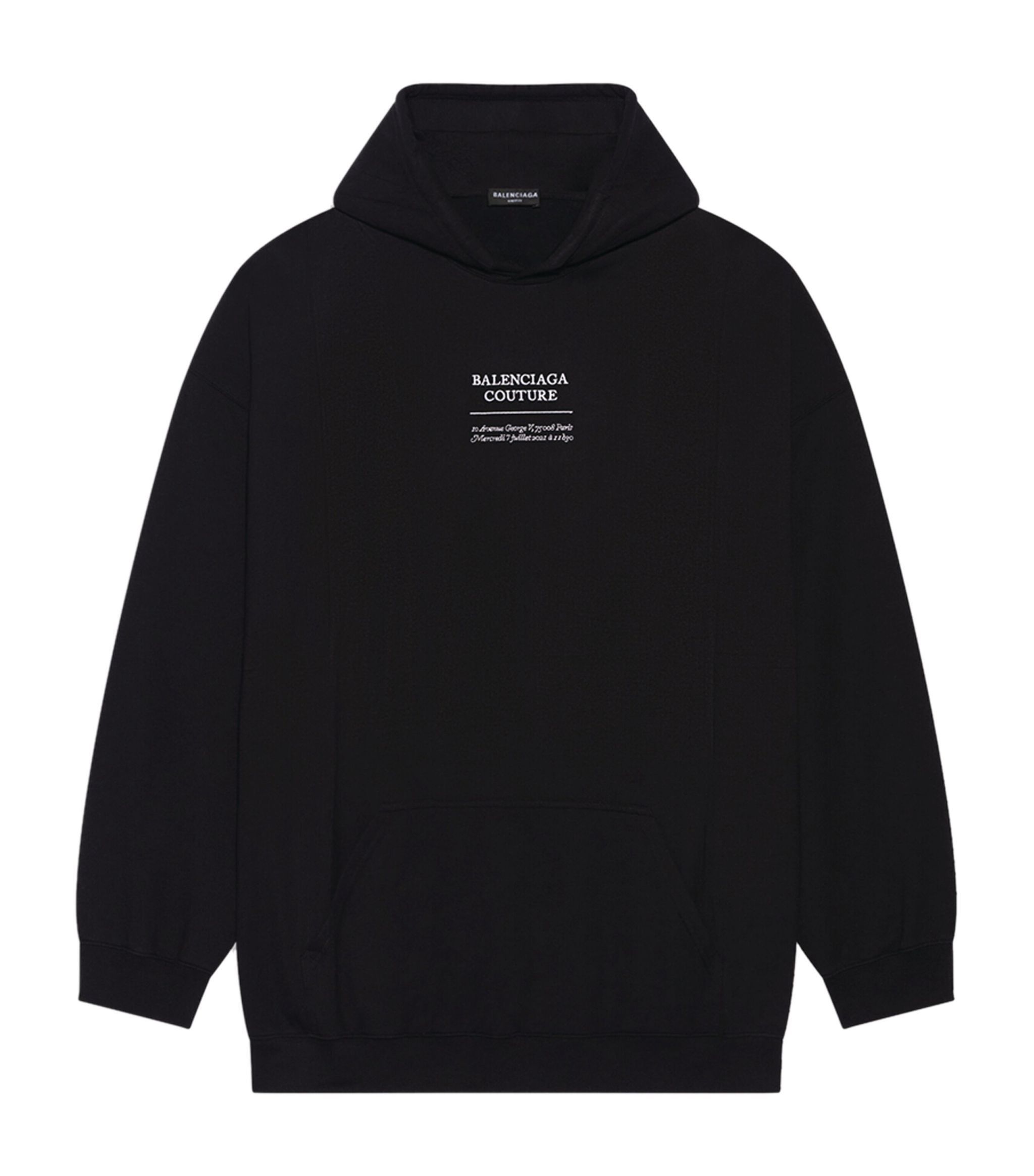 BALENCIAGA 22AW 90/10 hoodie size 2 ブラック Balenciaga o1mt1gz0424 Couture Boxy Hoodie in Black | Grailed