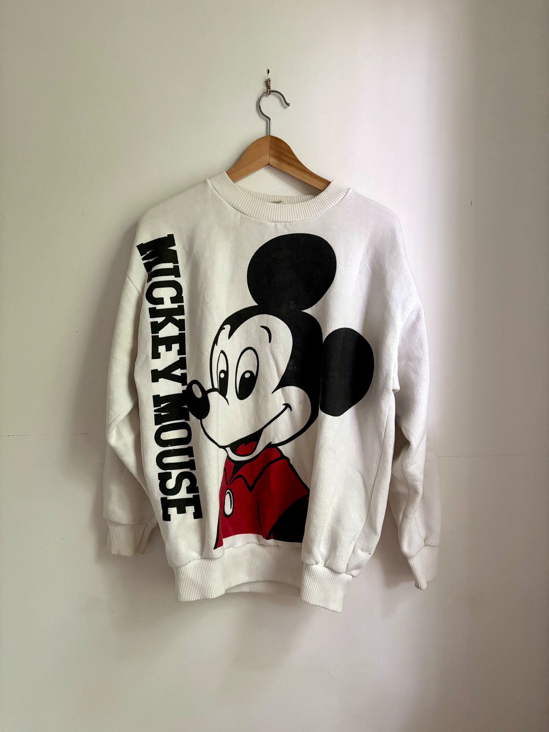 Vintage White 80s Vintage Disney Mickey Mouse sweatshirt Size US M / EU 48-50 / 2 - 1 Thumbnail
