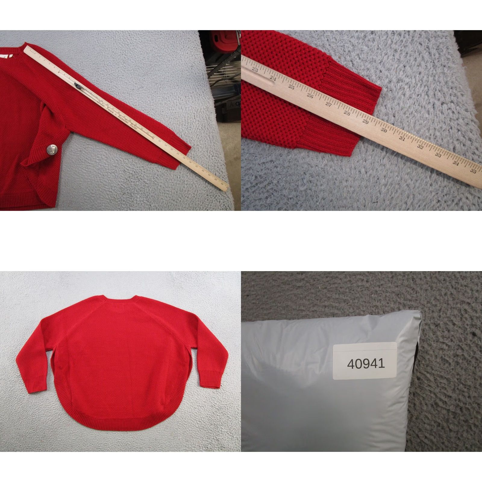Vintage Cotton Rye Red Knit Pullover Sweater Oversized Size L Womens Size L / US 10 / IT 46 - 8 Thumbnail