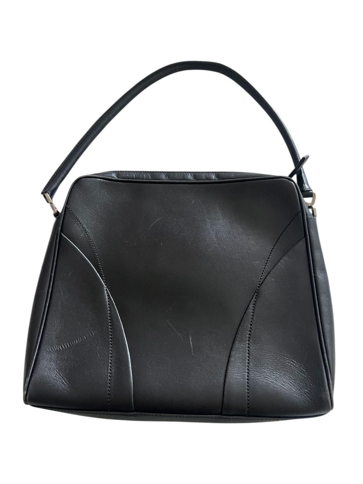 Prada Authentic Vintage PRADA Vitello Leather Shoulder Bag – Black Size ONE SIZE - 2 Thumbnail