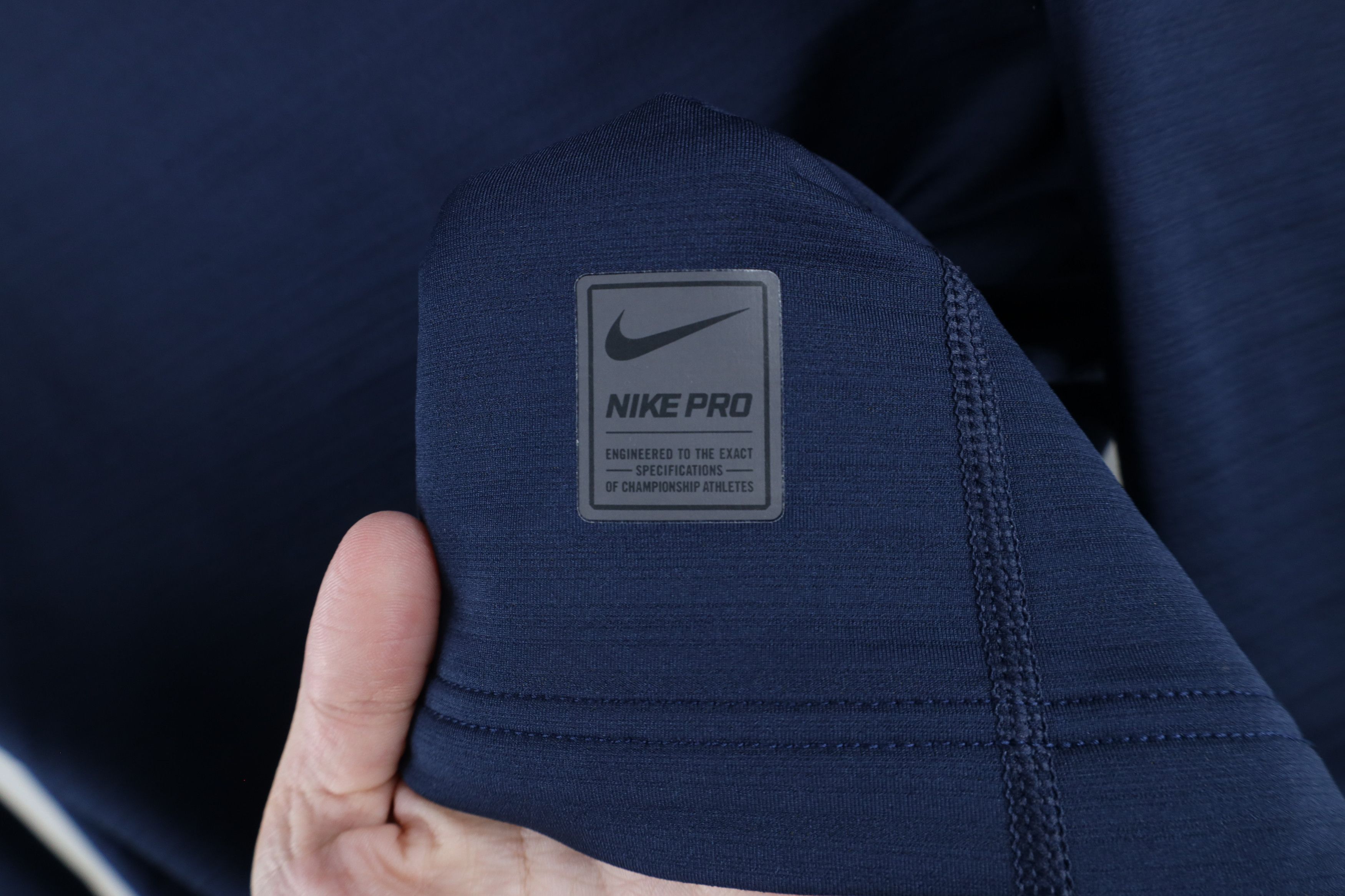 Nike × Vintage Nike Pro Fitted Compression Mock Neck Training T-Shirt Blue Size US M / EU 48-50 / 2 - 6 Thumbnail