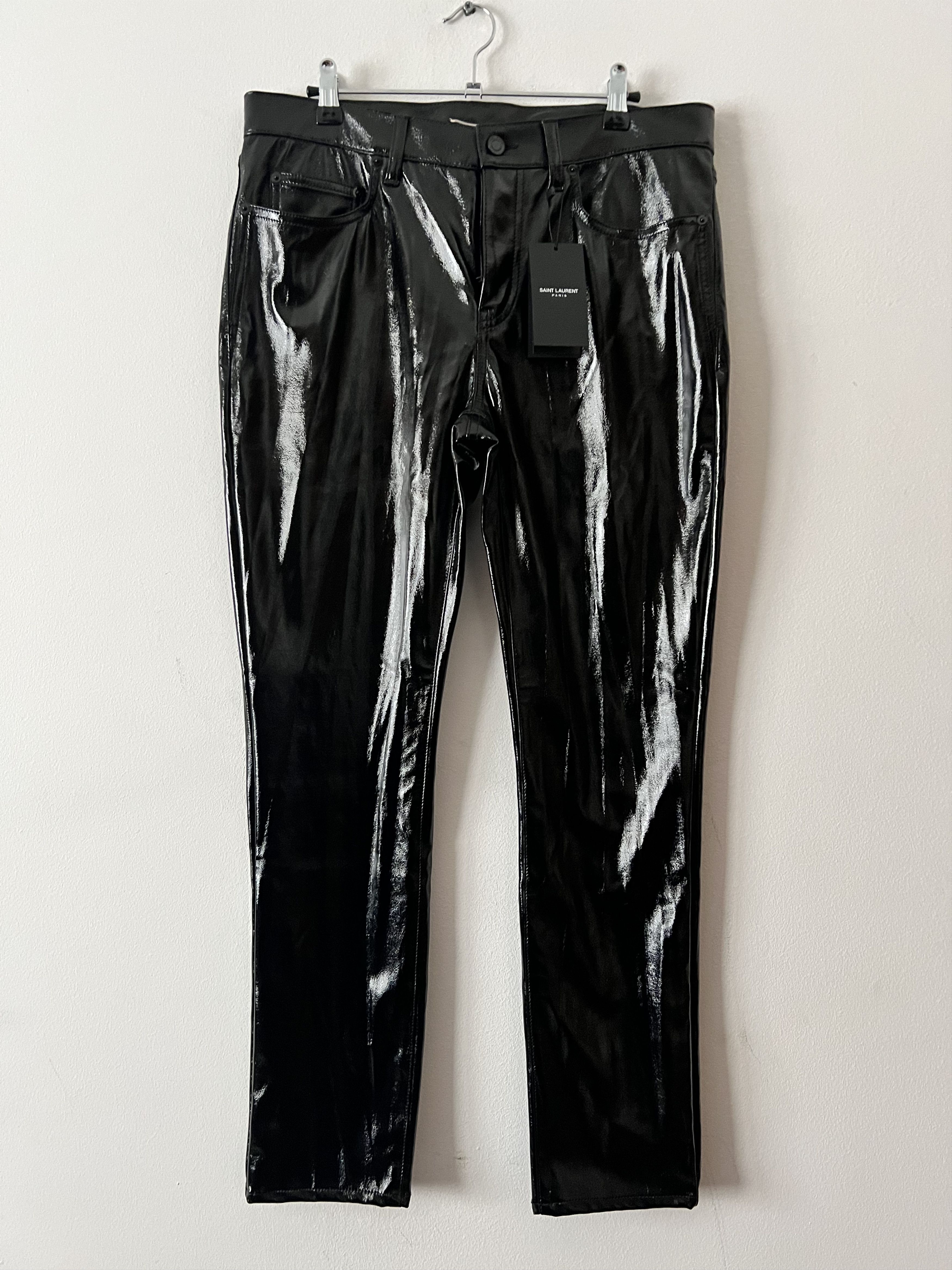Saint Laurent Paris BNWT Slim Pants With Shiny Effect Size US 30 / EU 46 - 3 Thumbnail