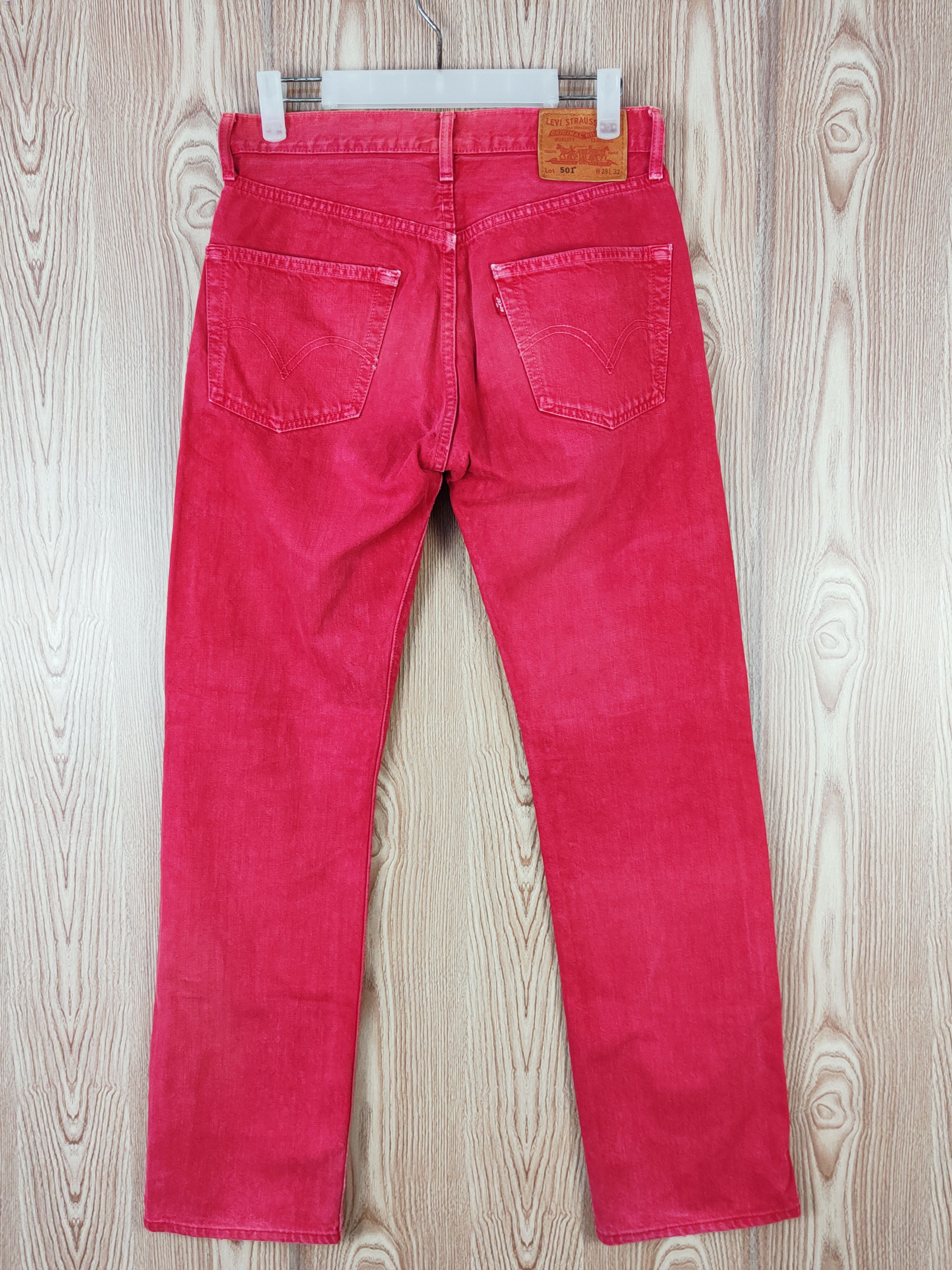 Levi's 501 Levi's Red Distressed Ripped denim #W505 Size US 29 - 8 Thumbnail