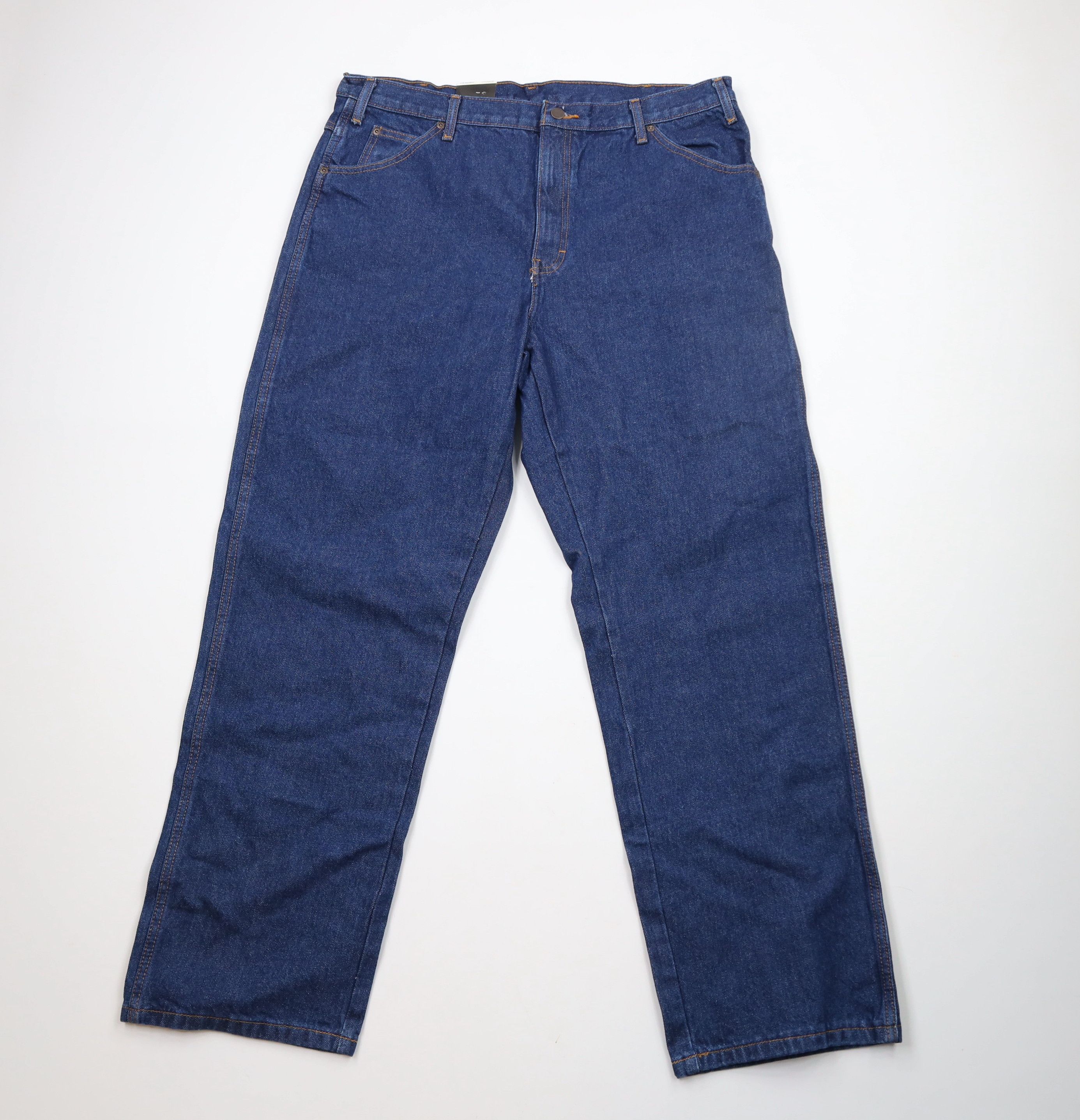 Dickies × Vintage Deadstock Y2K Dickies Out Wide Leg Denim Jeans Blue Cotton Size US 38 / EU 54 - 1 Thumbnail