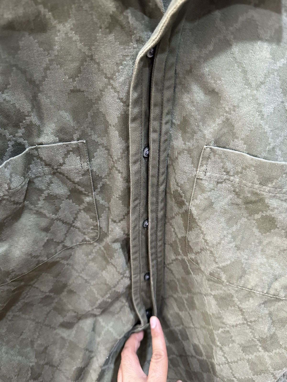 Yohji Yamamoto 1990 Yohji Yamamoto AAR Yohji Studio Rare Printed Army Shirt Size US M / EU 48-50 / 2 - 6 Thumbnail