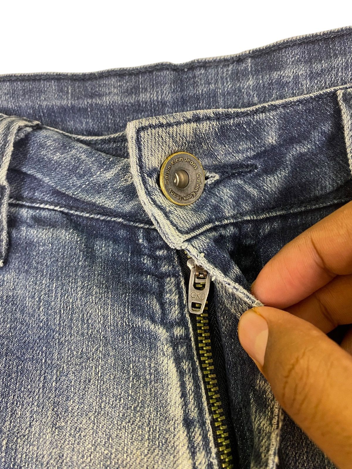 Calvin Klein Vintage Calvin Klien Distressed Jeans Size US 35 - 7 Thumbnail