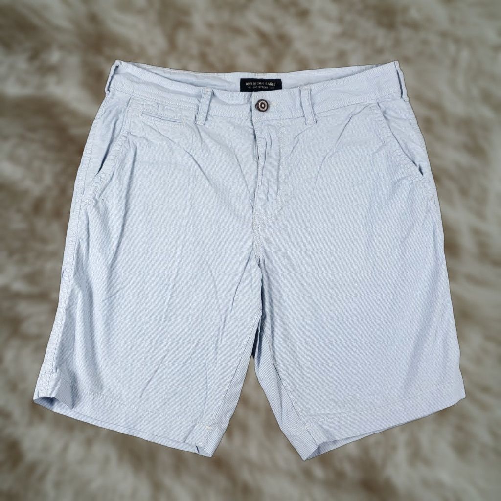 American Eagle Outfitters VINTAGE American Eagle Shorts Mens Size 32 Blue Striped Cotton Blend Casual Flat Front Chino Men Size US 32 / EU 48 - 1 Thumbnail