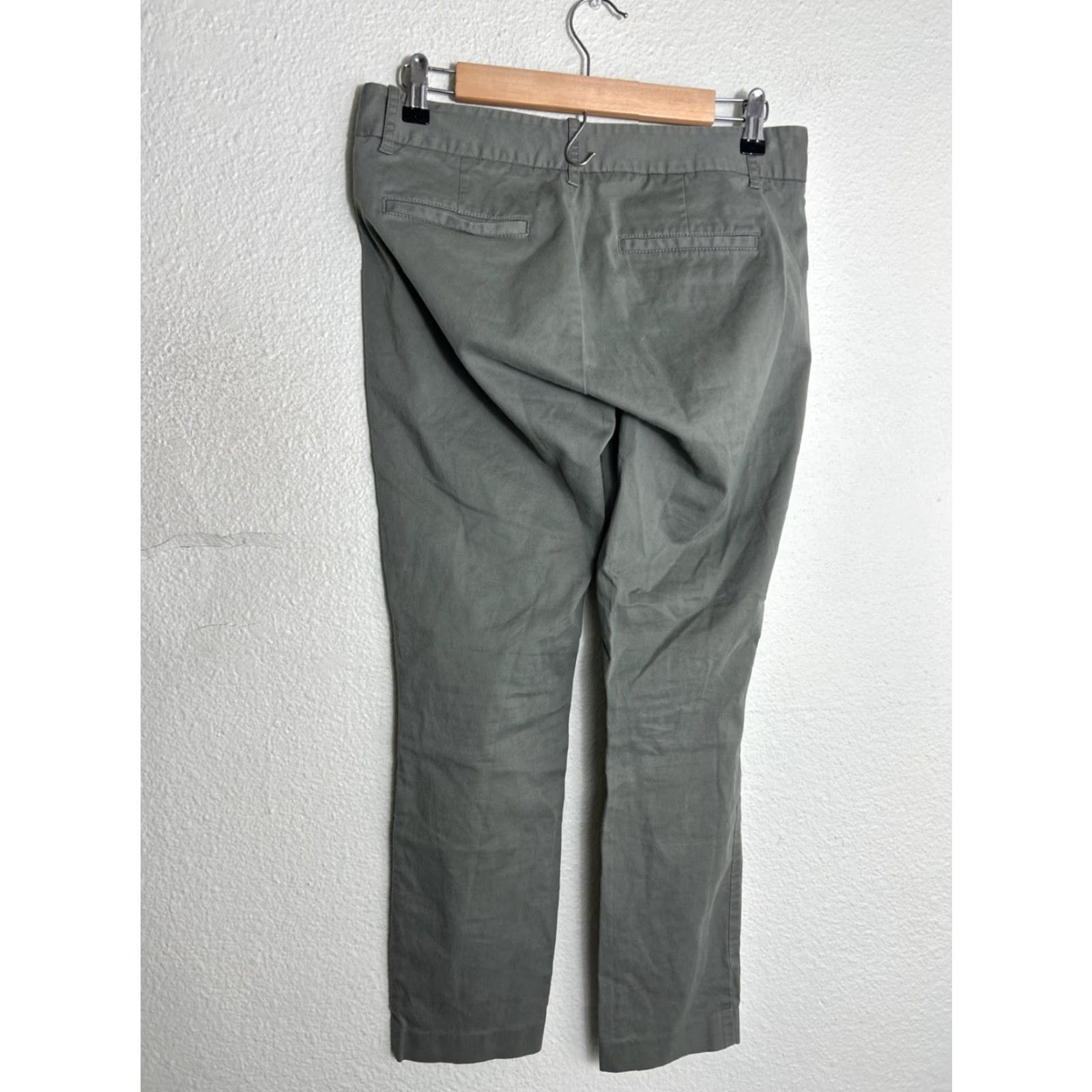 J.Crew J.CREW Pants Womens 4 Sage Green Frankie Stretch Chino Career Pants 30x27 Size 27" / US 4 / IT 40 - 7 Thumbnail