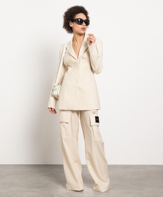 Off-White o1y1225 Cargo Pant in Beige Size 27" / US 4 / IT 40 - 5 Thumbnail