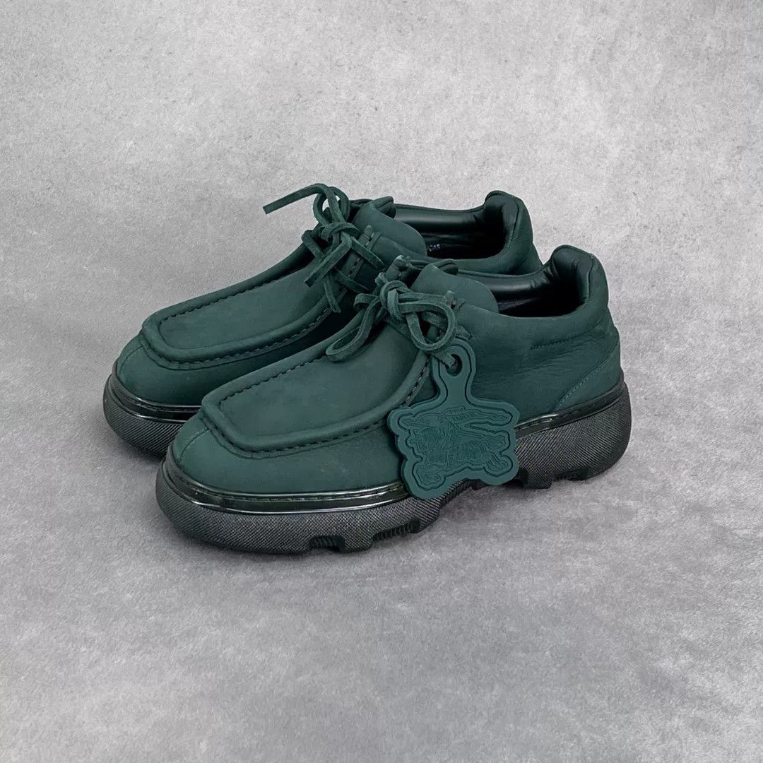 Burberry Burberry Leather Green Lowtop Sneakers 6 Men Size US 6 / EU 39 - 1 Thumbnail