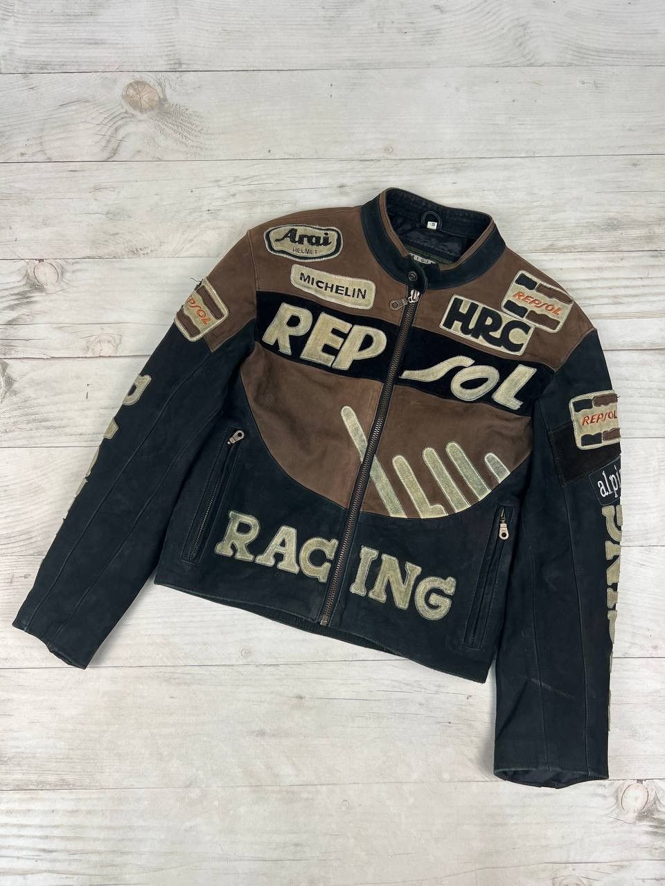 Honda Vintage HONDA Repsol Racing Motorcycle Leather Jacket 90s Size US S / EU 44-46 / 1 - 1 Thumbnail