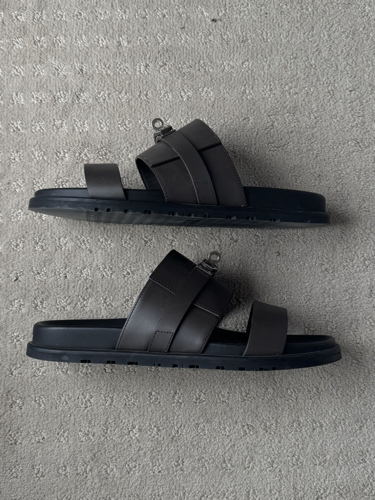 Hermes Hermes Birkin Strap Leather Rare Mens Runway Sandals Size 11 Size US 11 / EU 44 - 3 Thumbnail