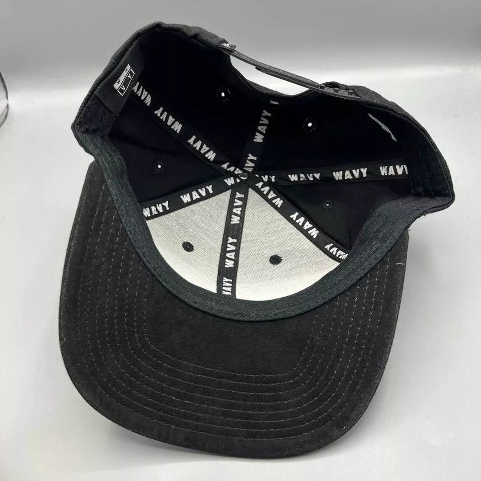 Other Wavy Brand Hat Men Black Surf Embroidered Snap Back Cap Size ONE SIZE - 6 Thumbnail