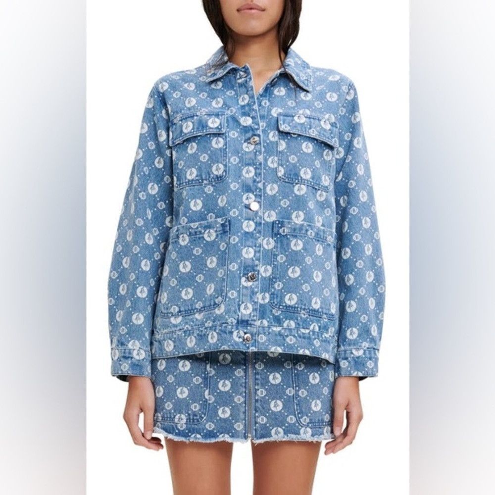 Maje Rare Maje X Sailor Moon Bmoon Monogram Denim Jacket Size 40 Size L / US 10 / IT 46 - 1 Thumbnail